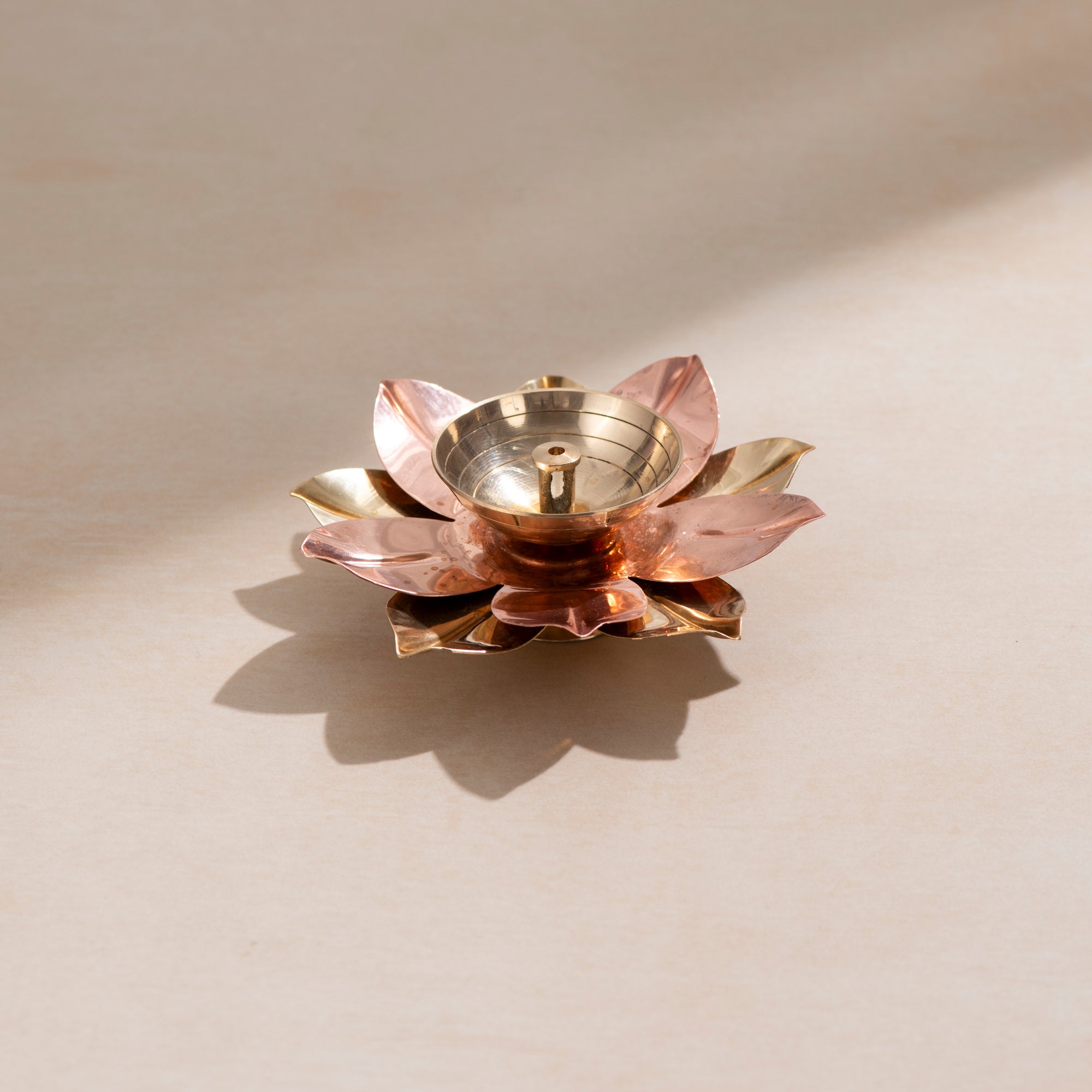 Copper Brass Lotus Diya