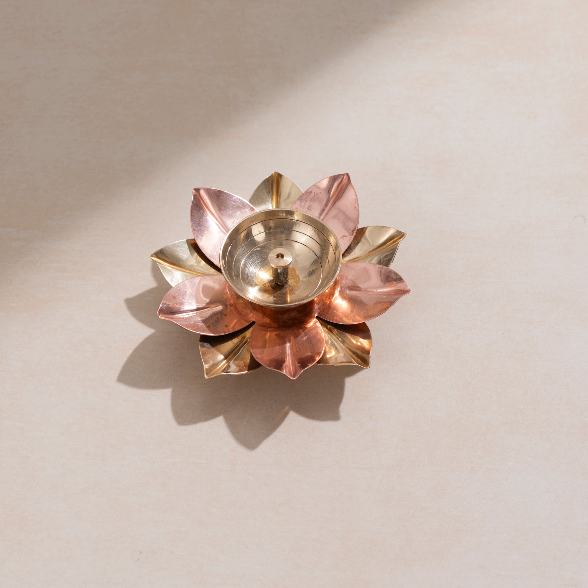 Copper Brass Lotus Diya