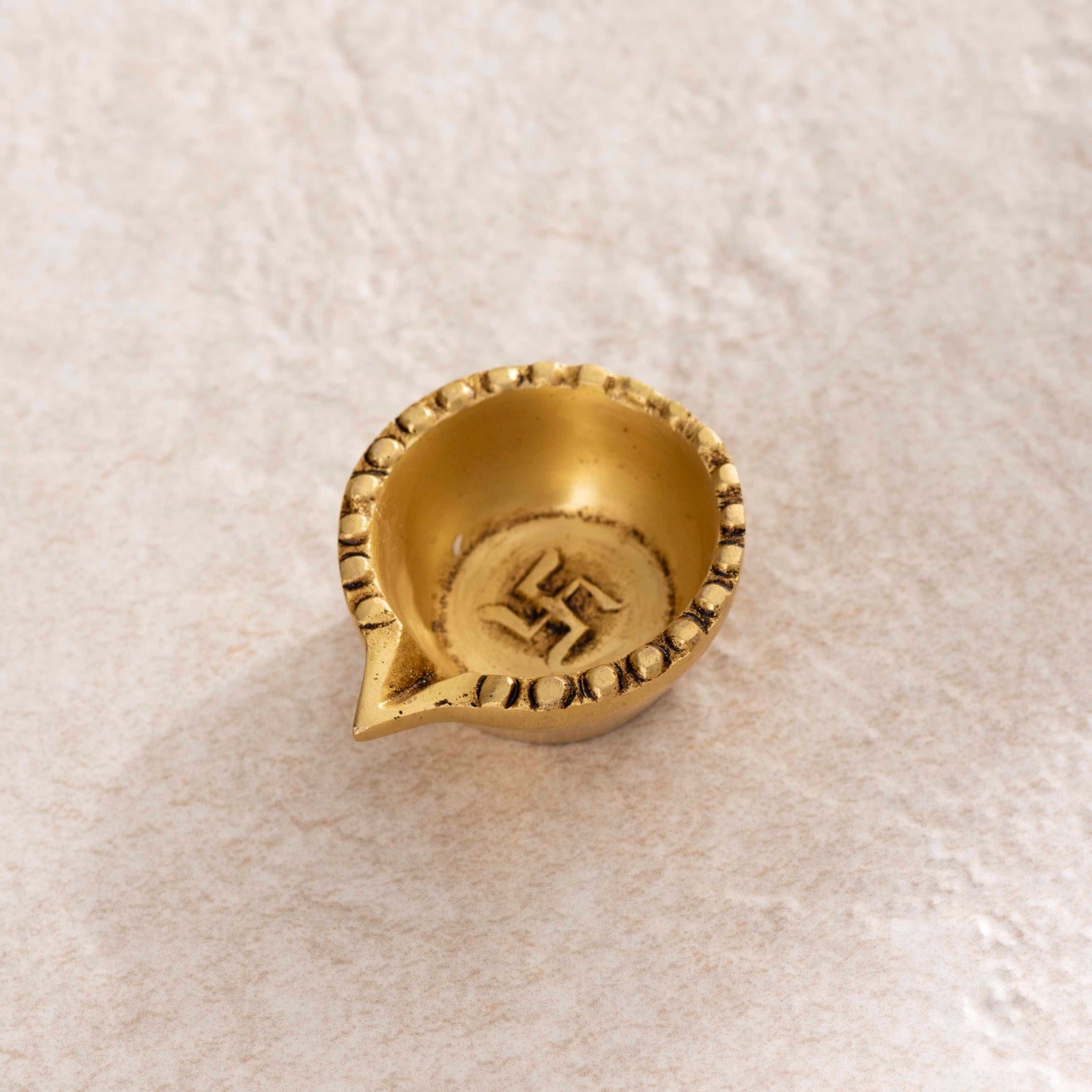 Brass Swastik Round Deep set of 4