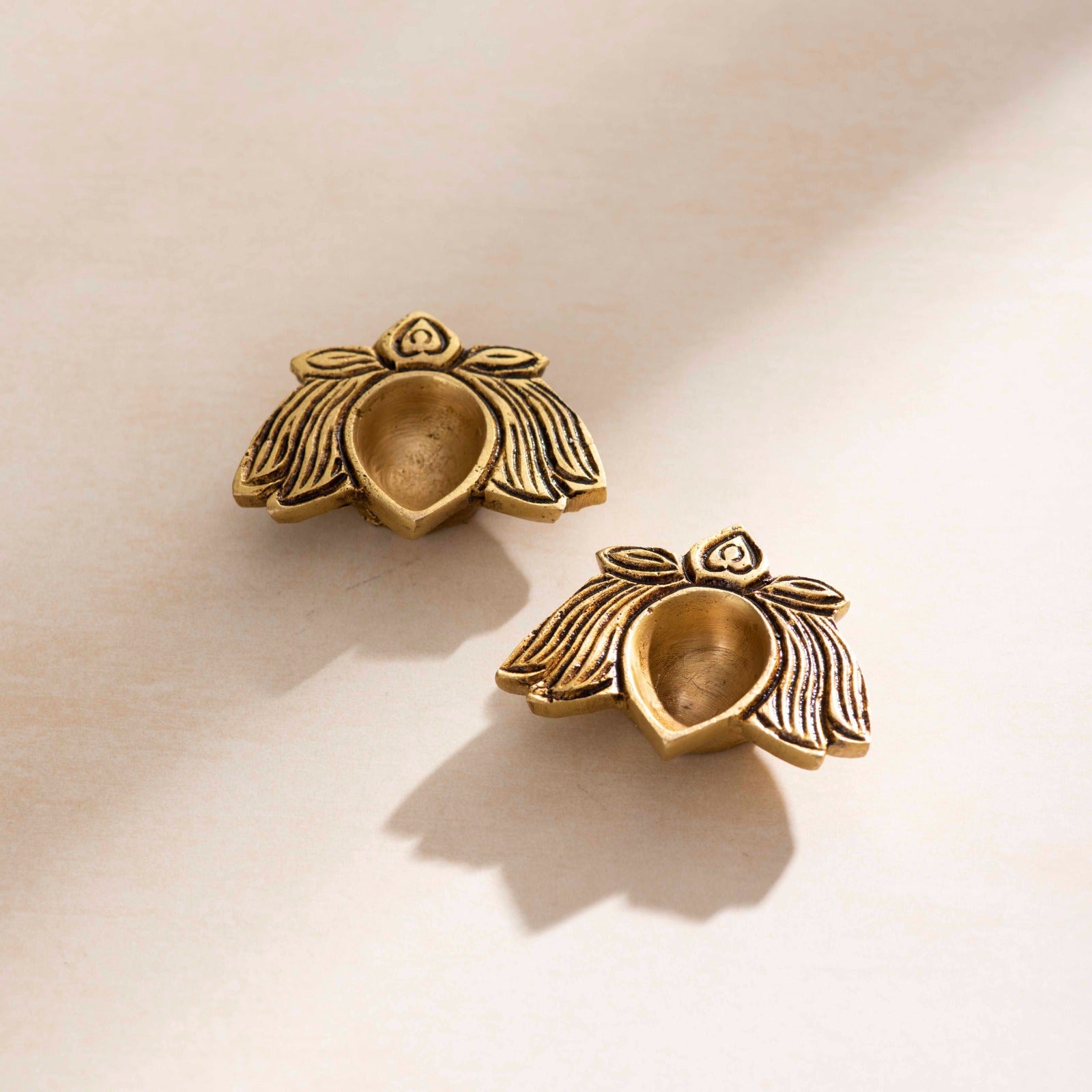 Brass Lotus Deep Set of 4
