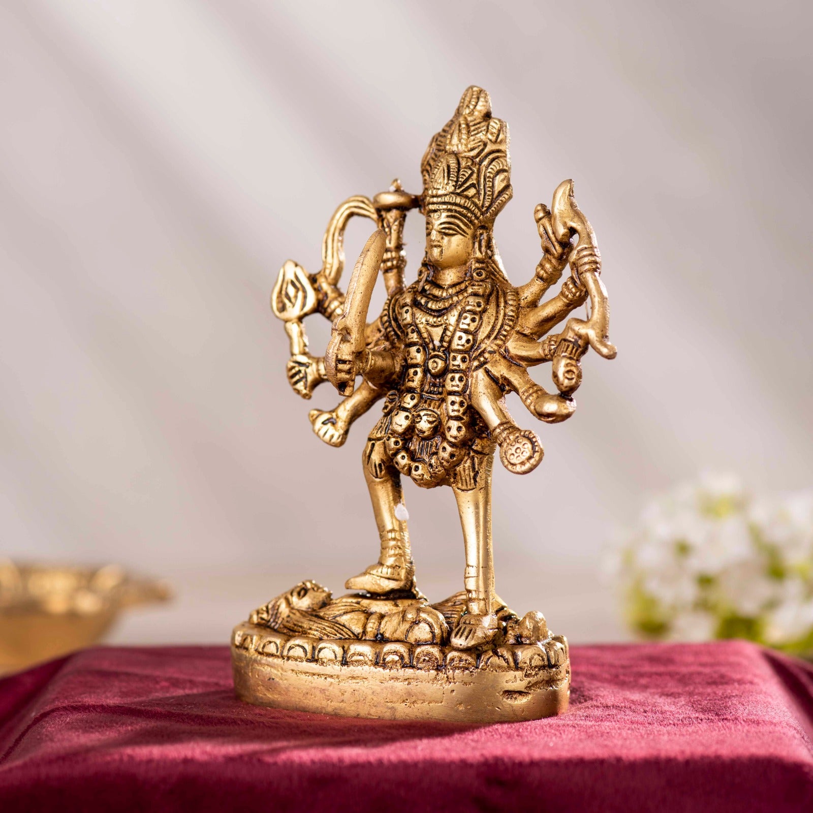 Brass Superfine Maa Kali Idol - 6 Inch