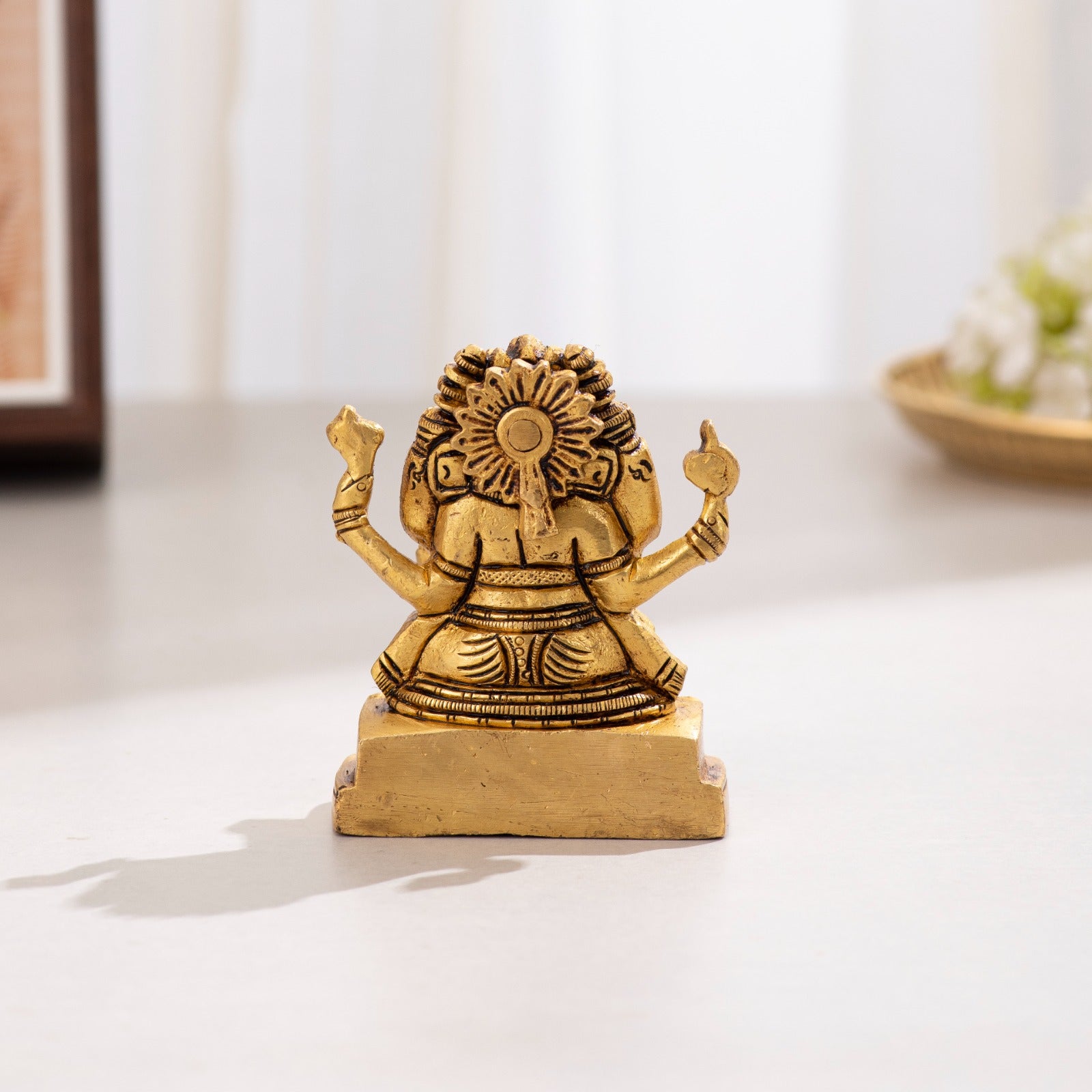 Brass Superfine Panchmukhi Ganesha Idol - 3 inch