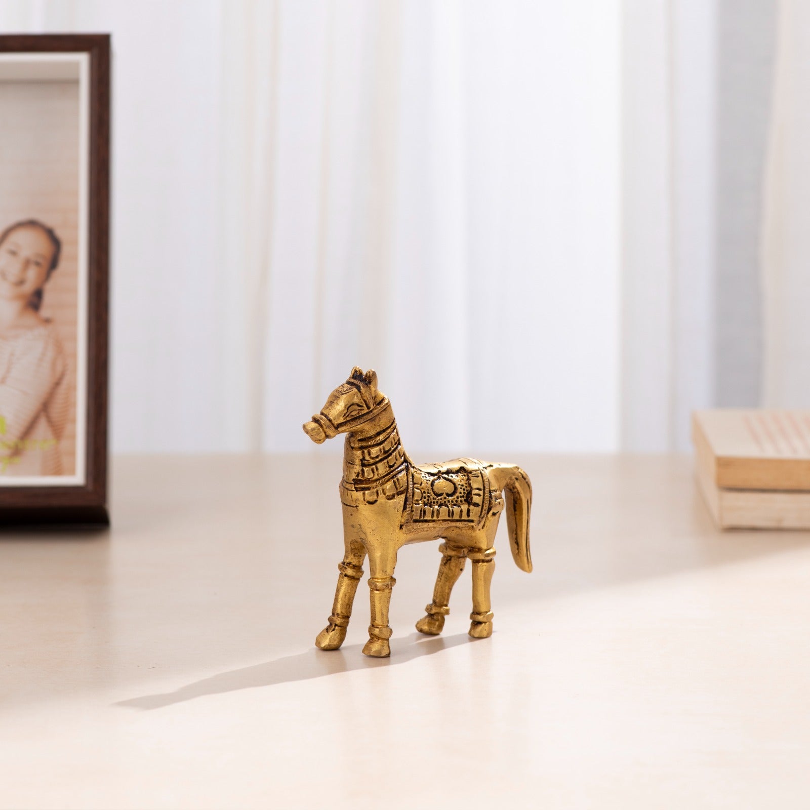 Brass Decorative Horse Pair - 4 inch