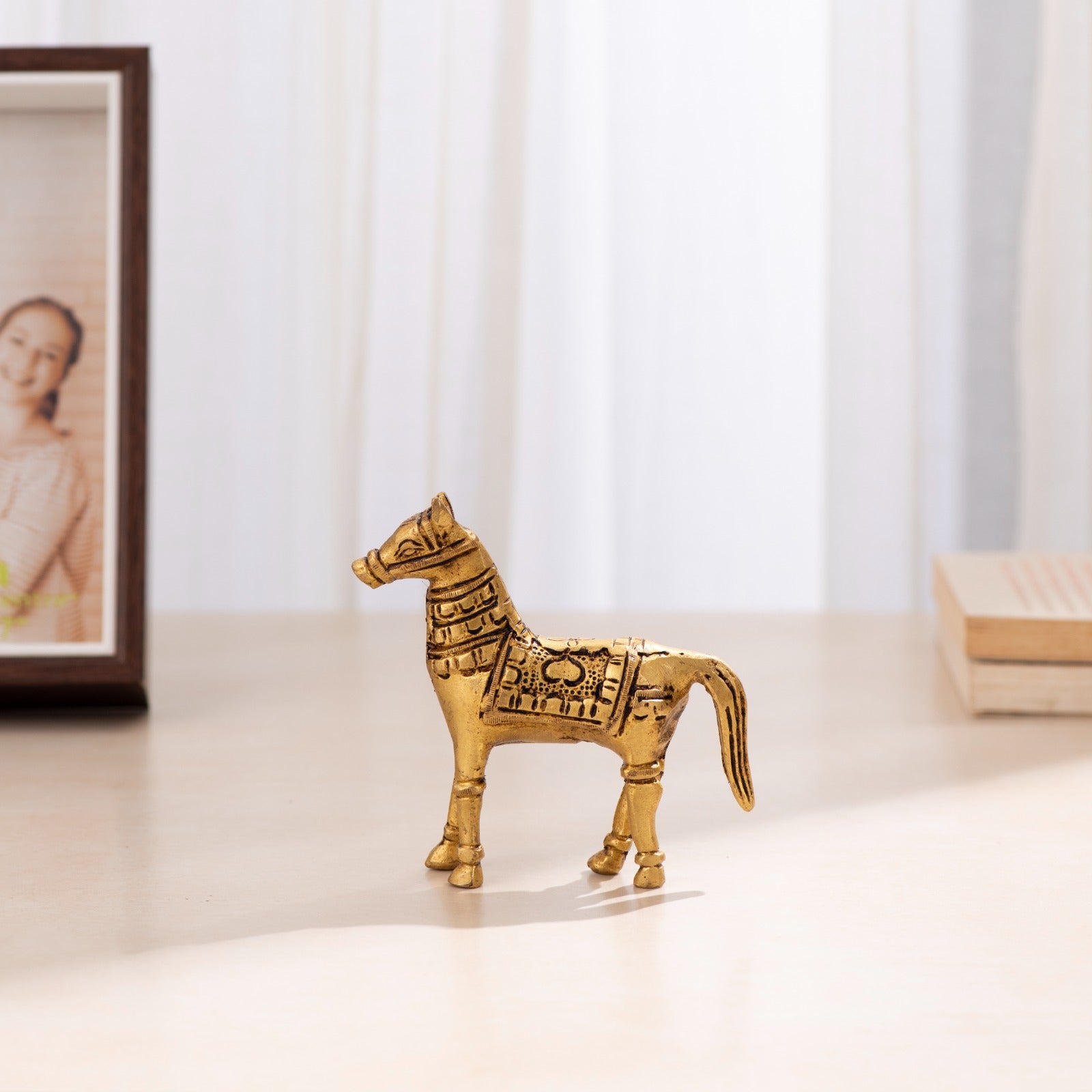 Brass Decorative Horse Pair - 4 inch