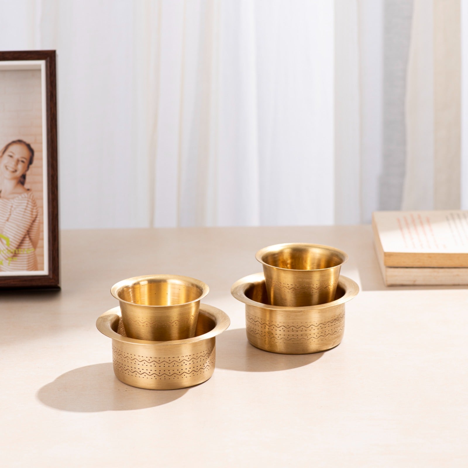 Brass Coffee Dabara - Set of 2
