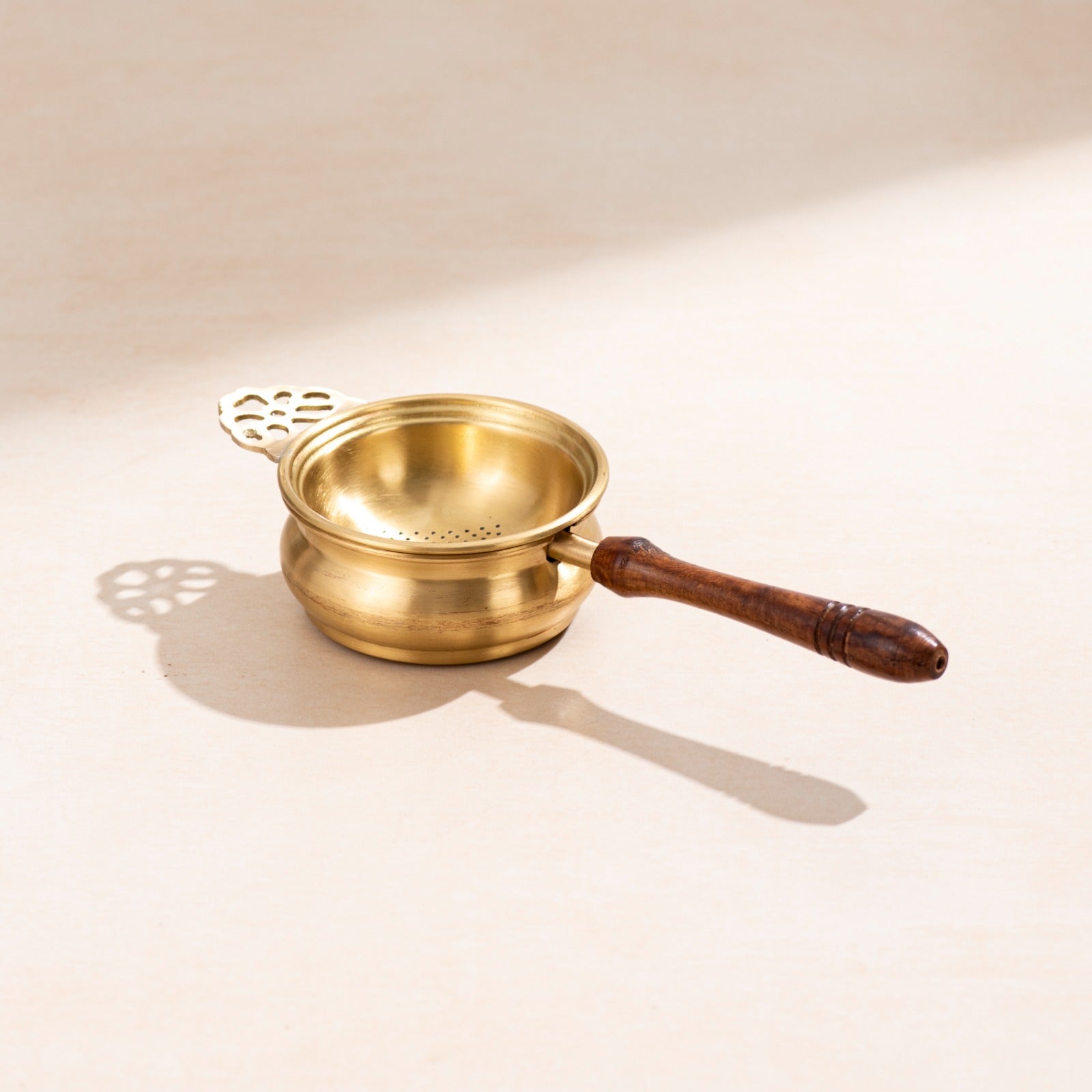 Brass Tea Strainer with Bowl