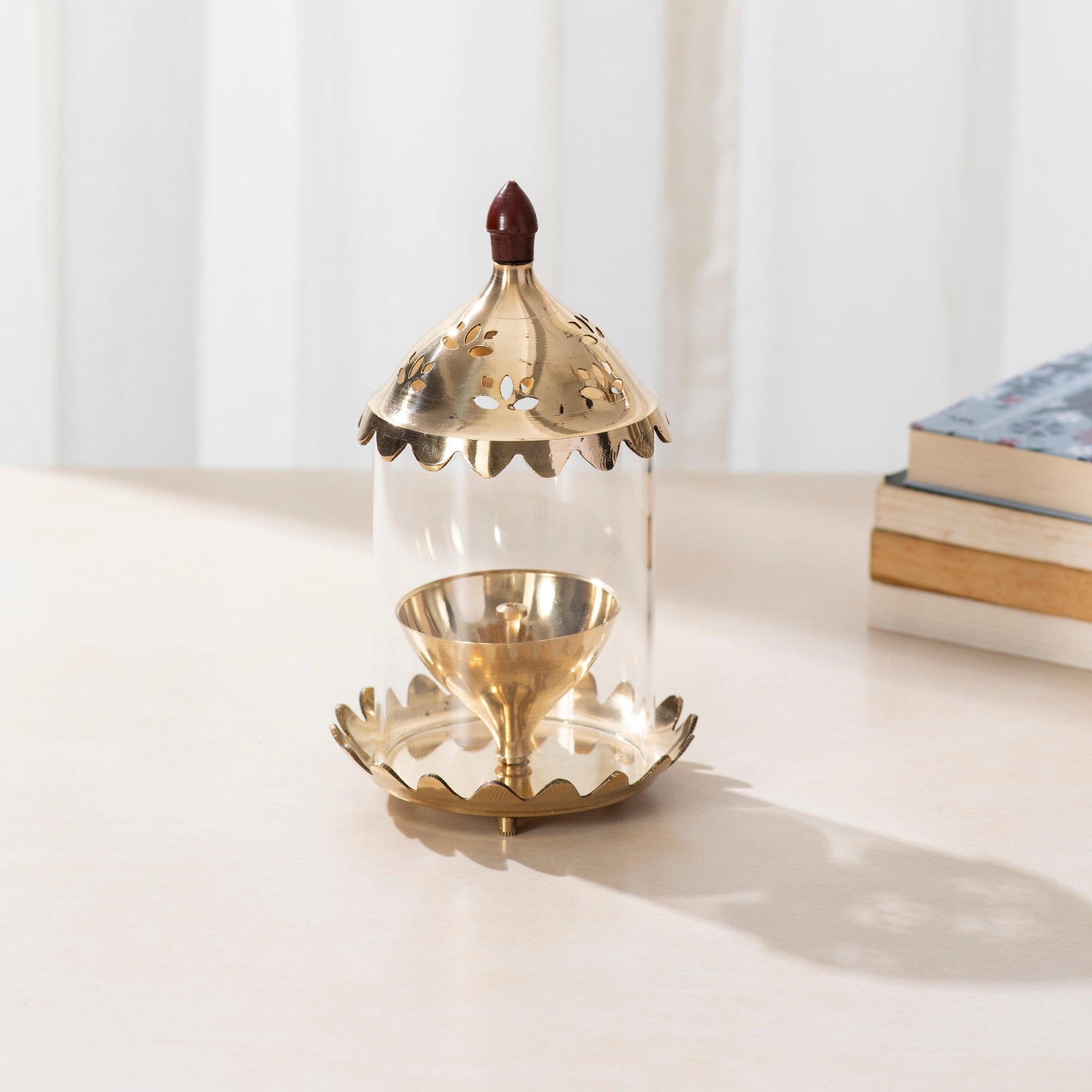 Brass Akhand Jyoti Deepak for Puja