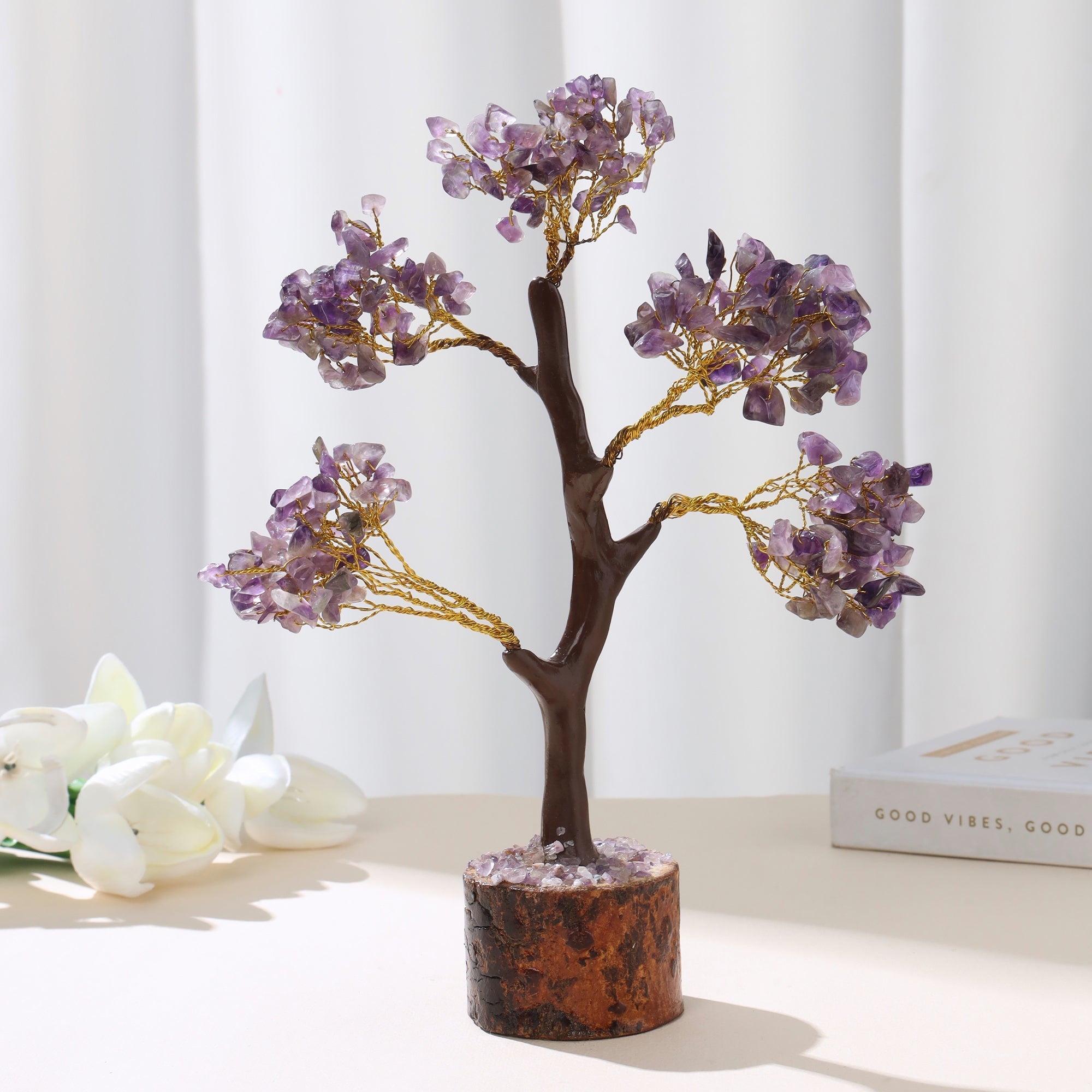Amethyst Healing Crystal Tree - Stress Relief
