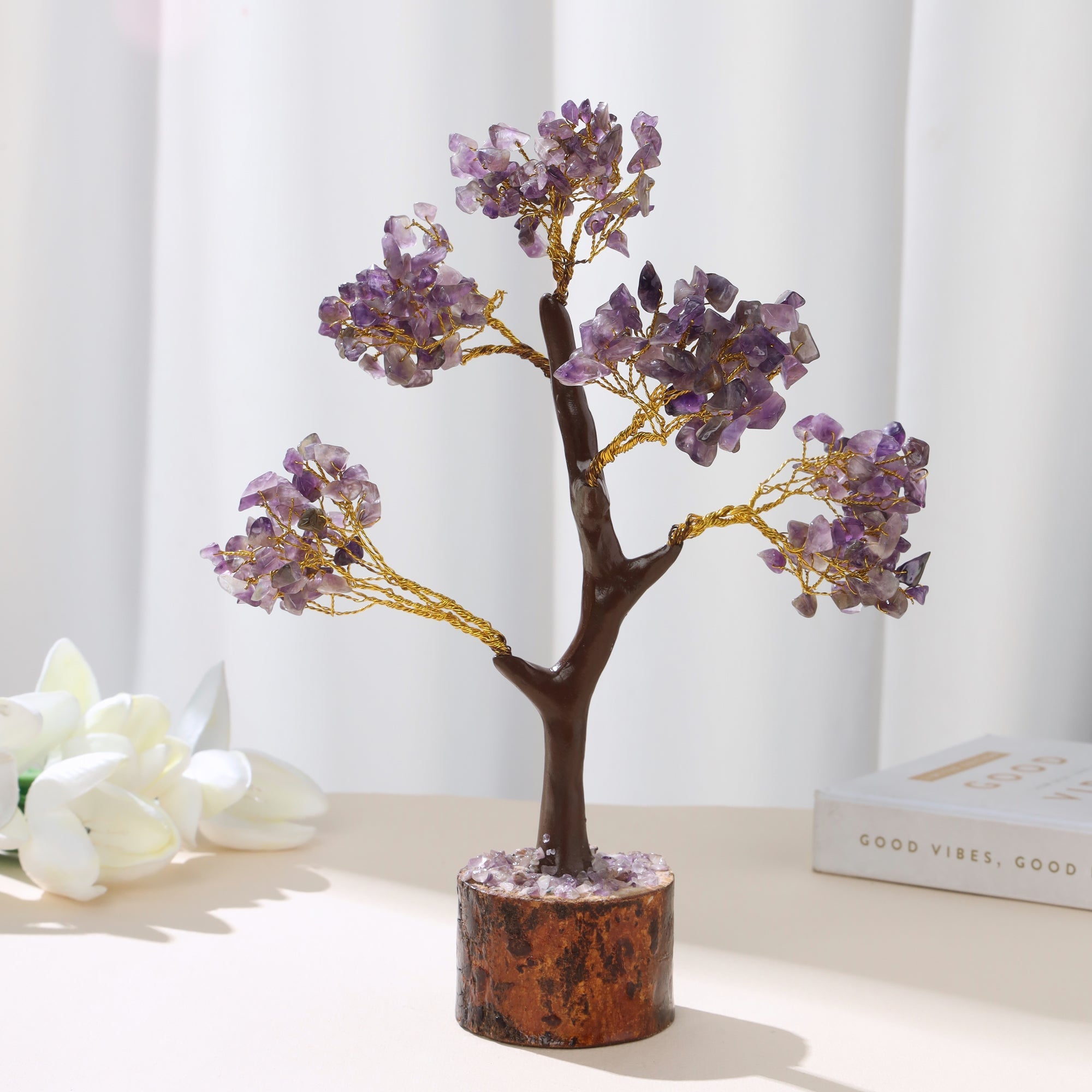 Amethyst Healing Crystal Tree - Stress Relief