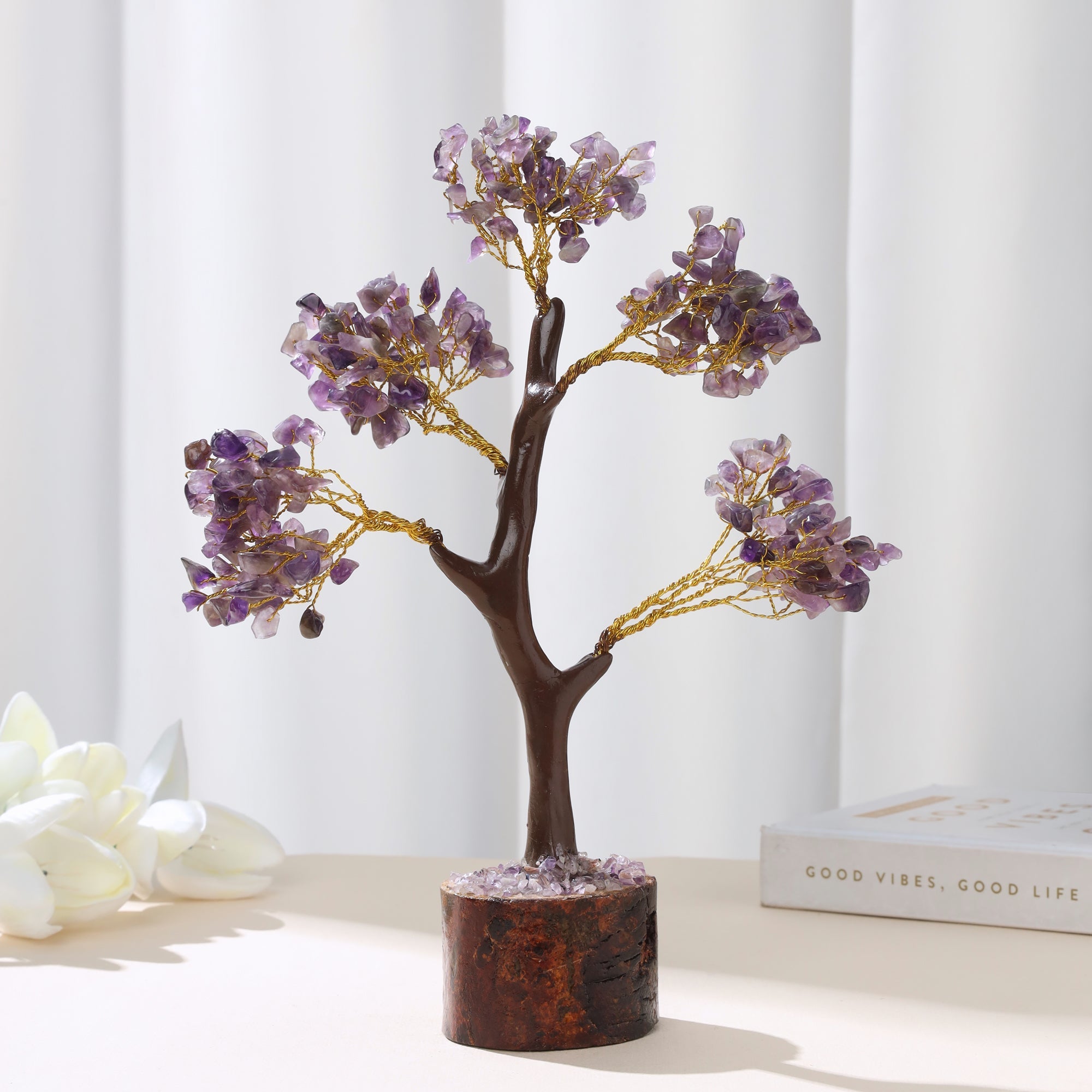 Amethyst Healing Crystal Tree - Stress Relief