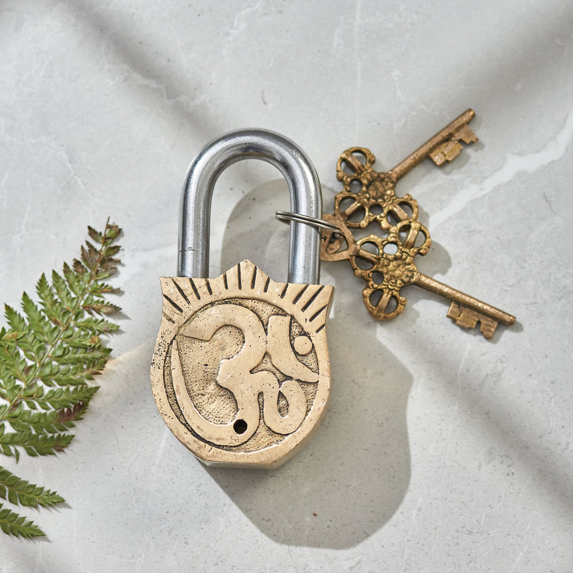 Brass Hanuman Lock - 4 Inch