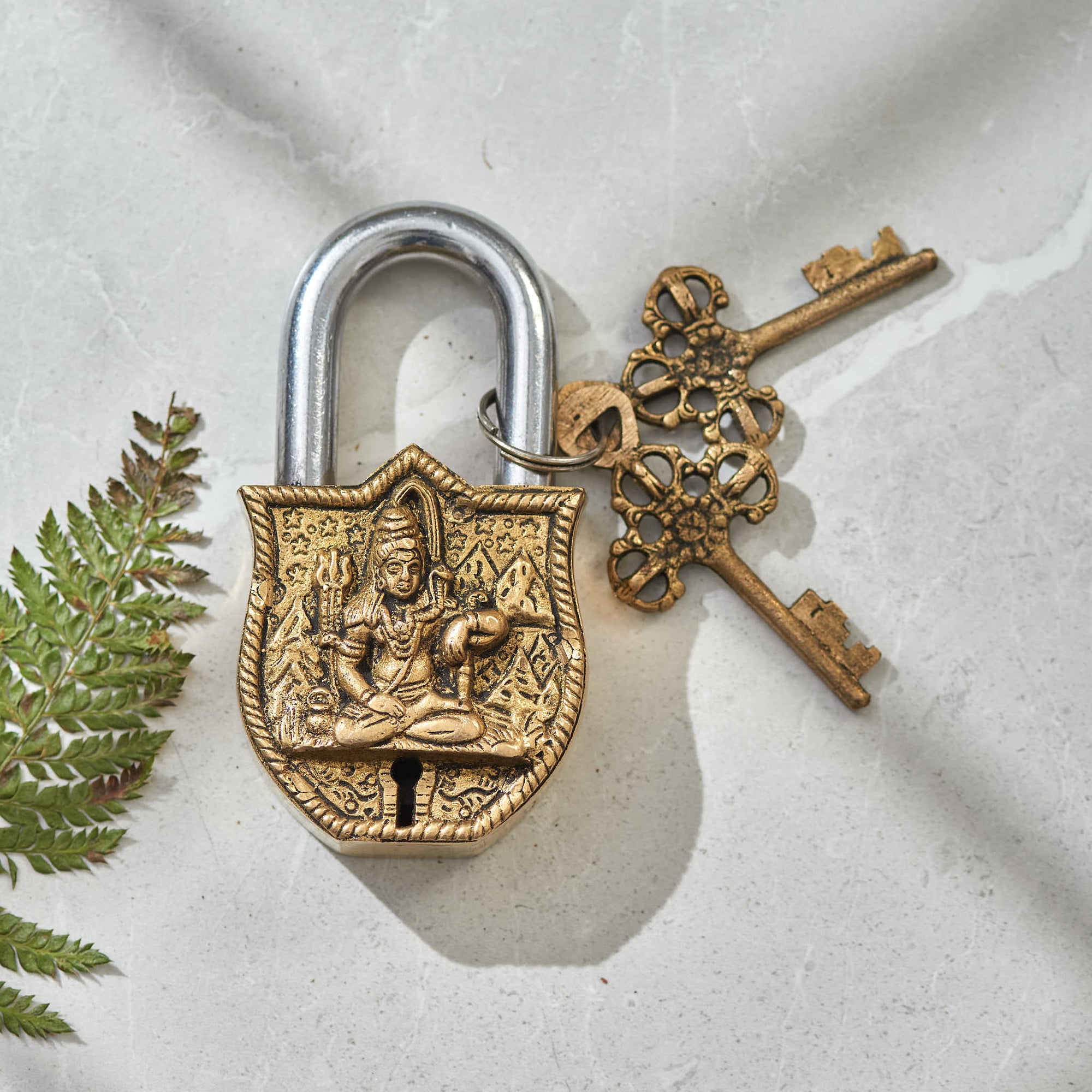 Brass Mahadev Lock - 4 Inch