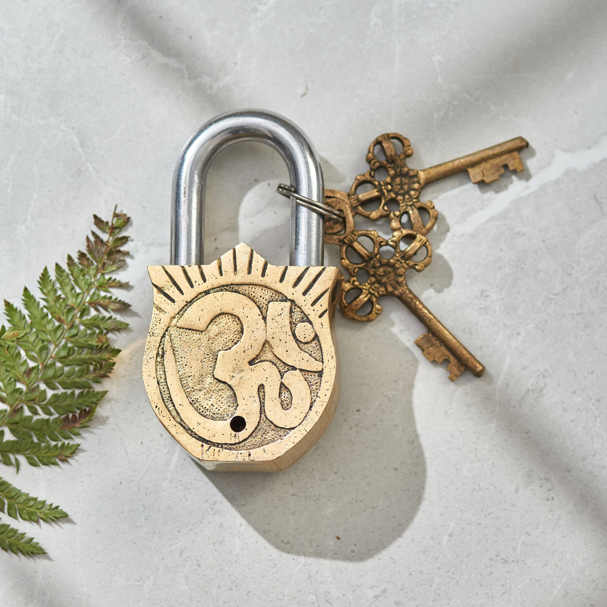 Brass Mahadev Lock - 4 Inch