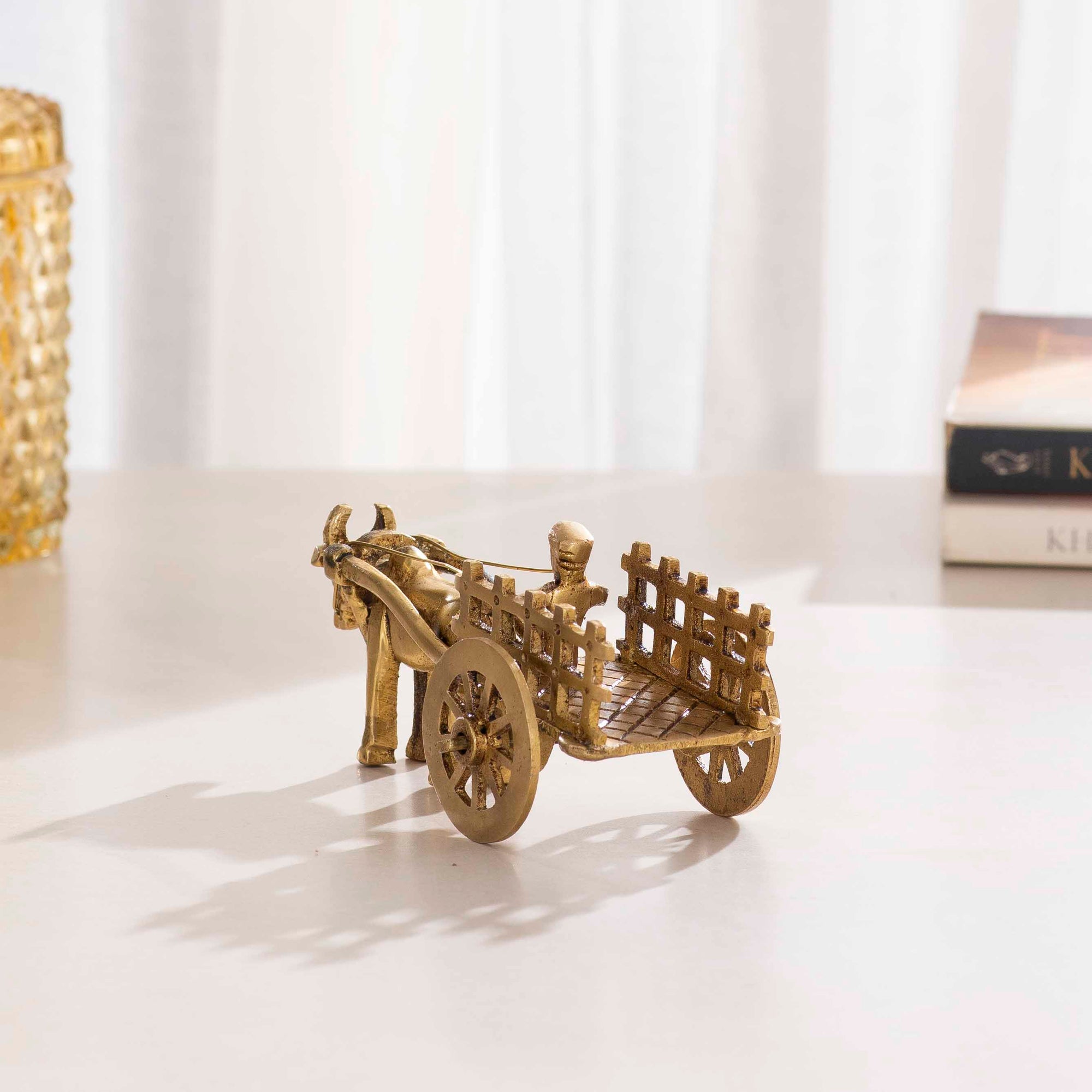 Darbar Craft - Brass Single Bull Cart