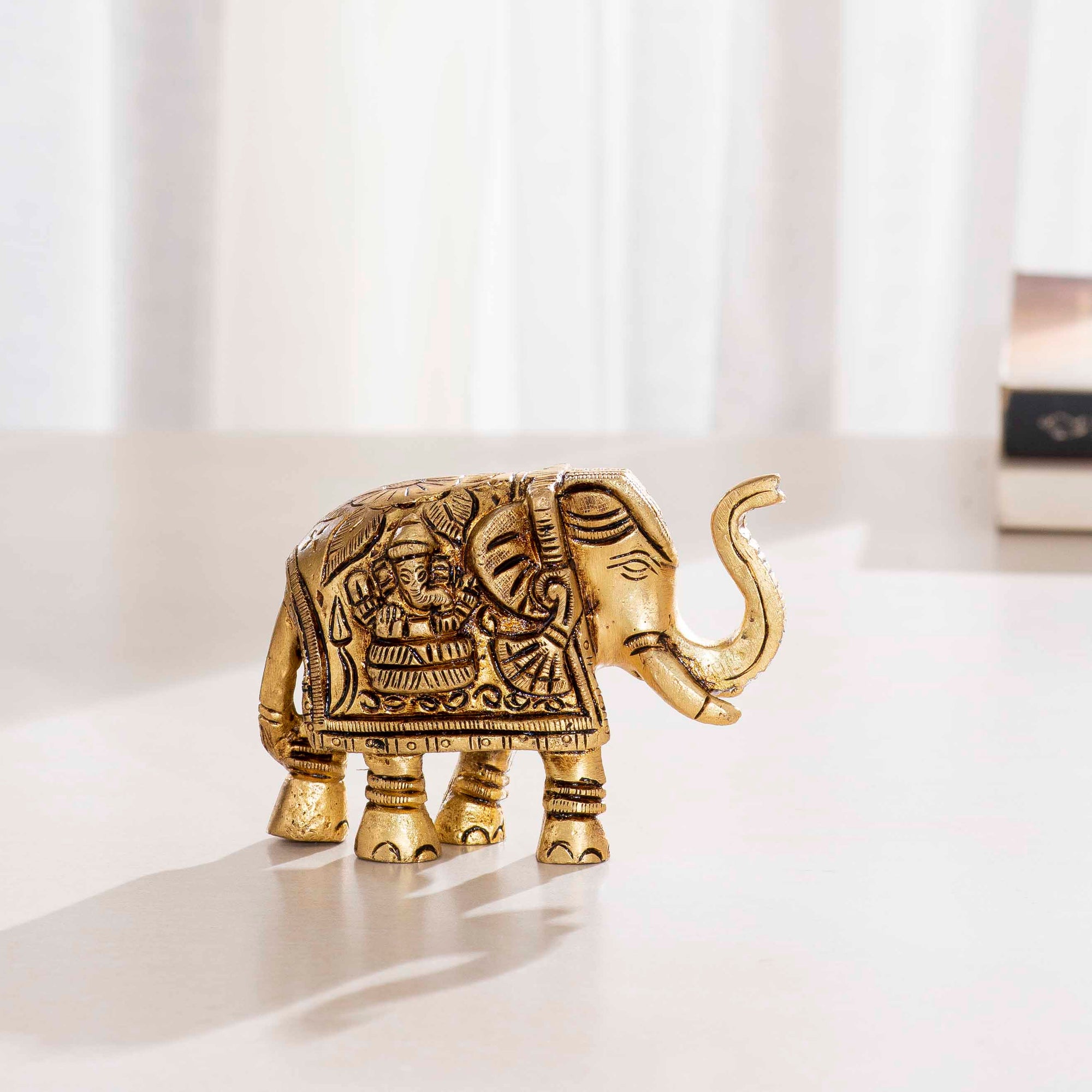Brass Laxmi Ganesh Elephant