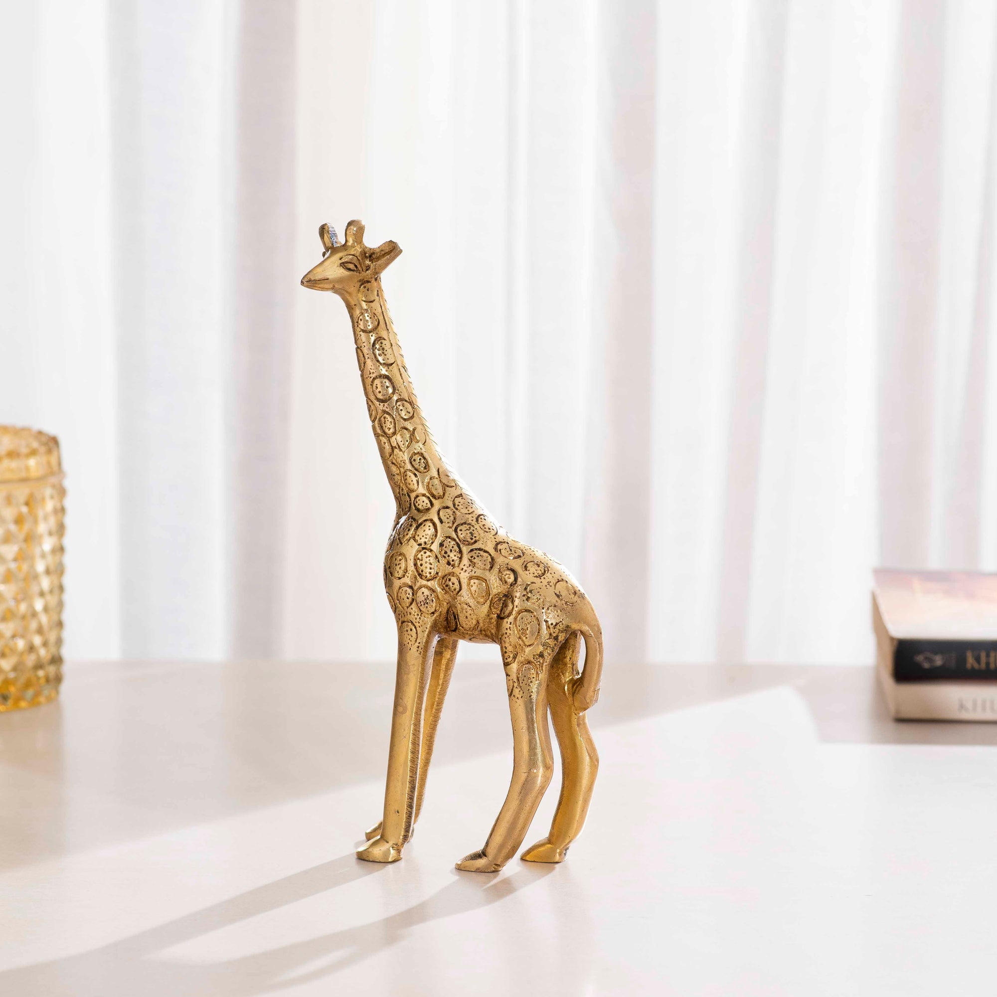Brass Decorative Girrafe Pair - 8 Inch