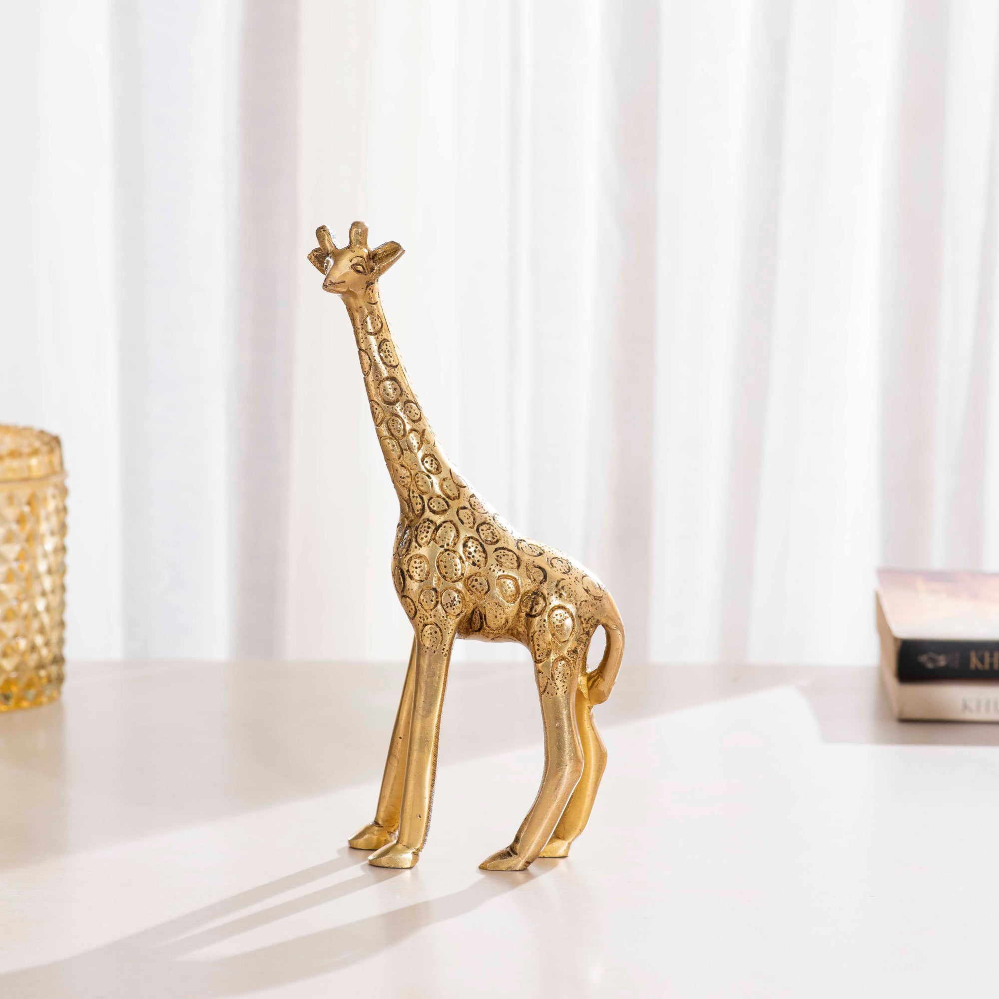 Brass Decorative Girrafe Pair - 8 Inch