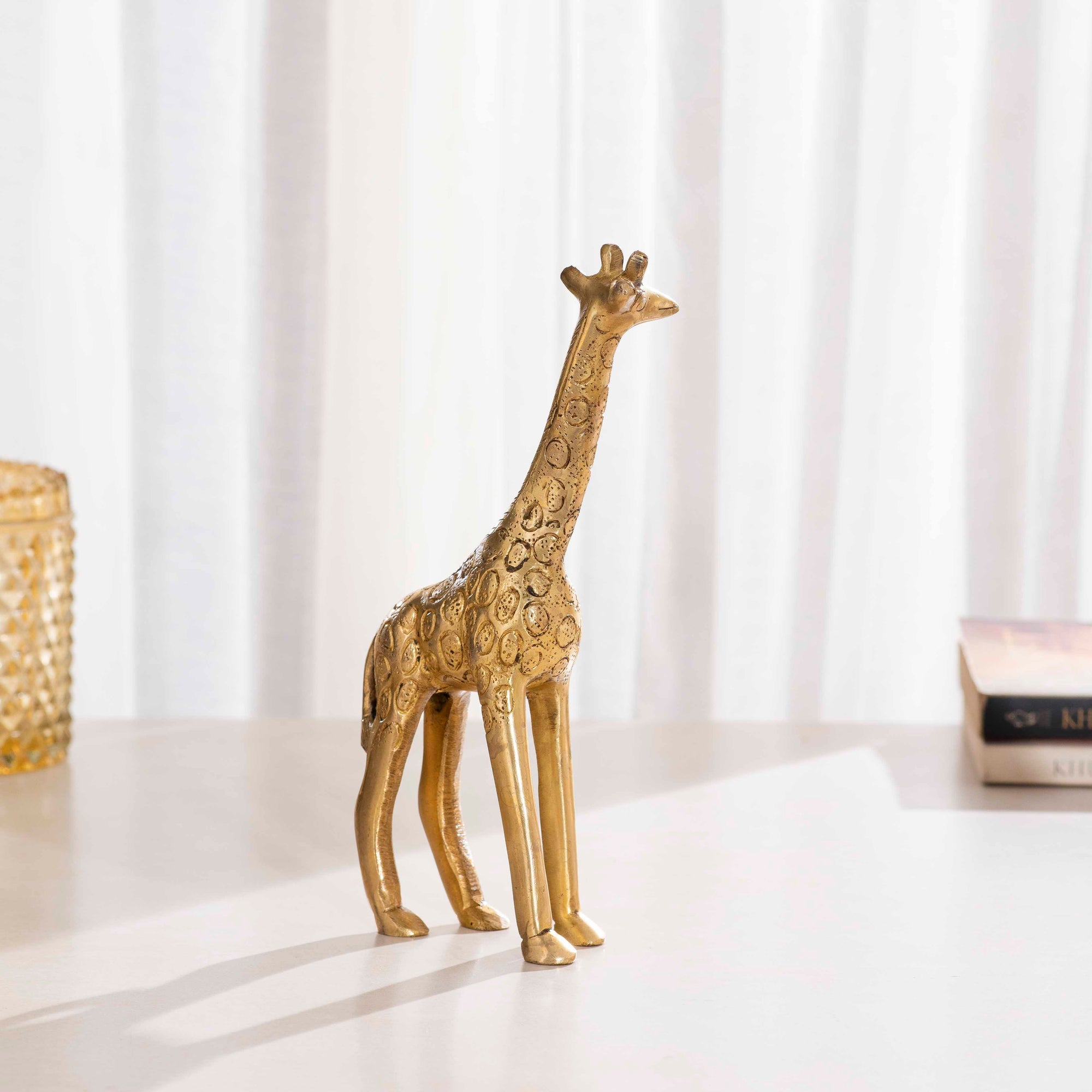 Brass Decorative Girrafe Pair - 8 Inch