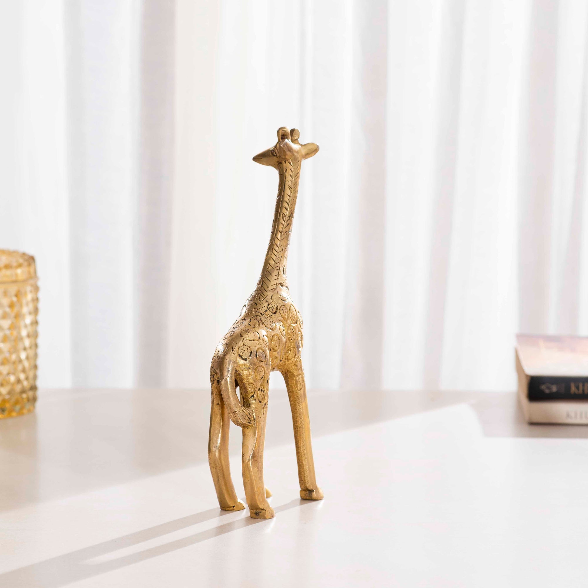 Brass Decorative Girrafe Pair - 8 Inch