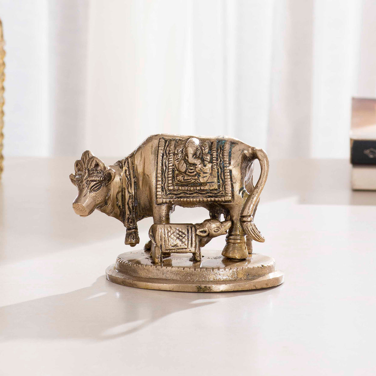 Cow and Calf Laxmi Ganesh Idol Statue