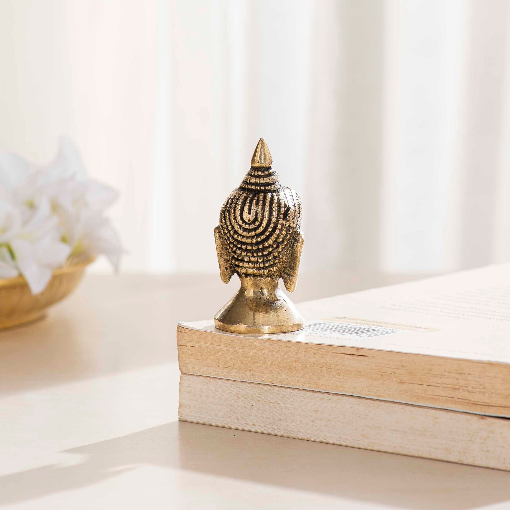 Brass Decorative Buddha Head - 2 Inch