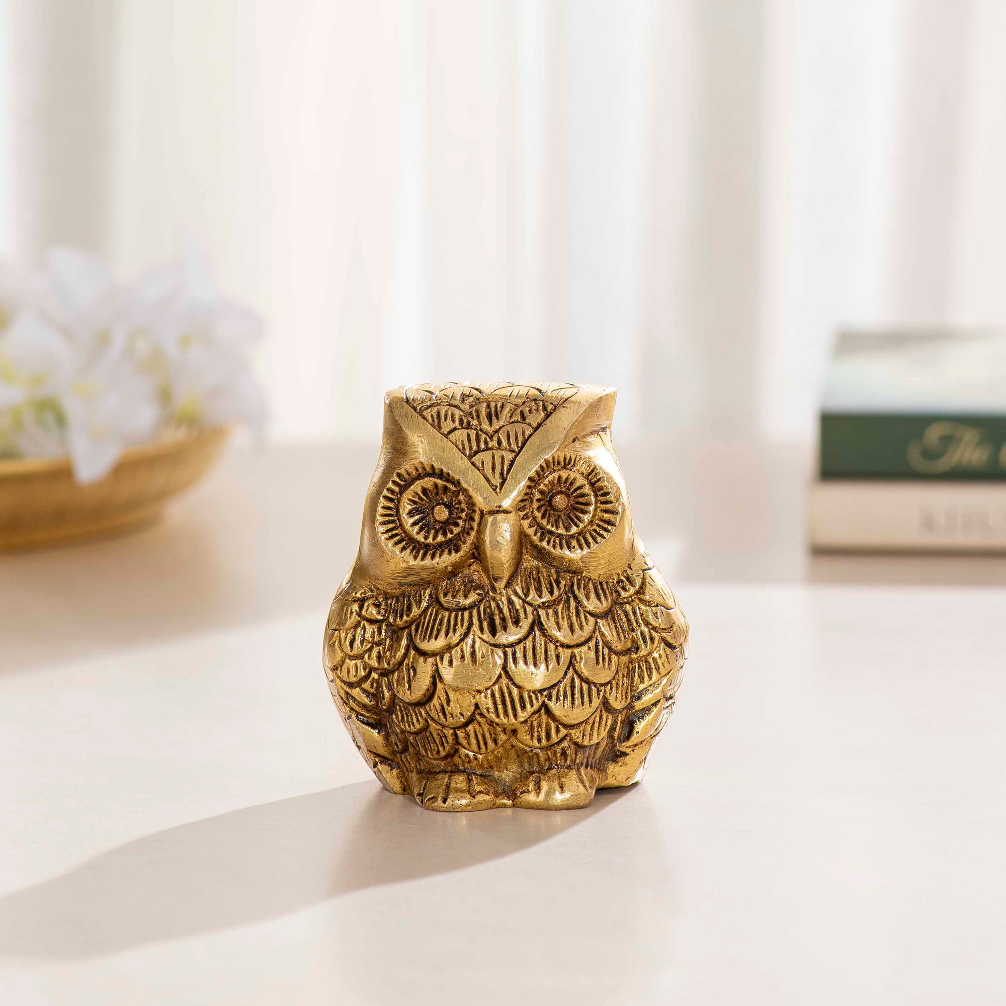 Brass Laxmi Owl - 3 Inch