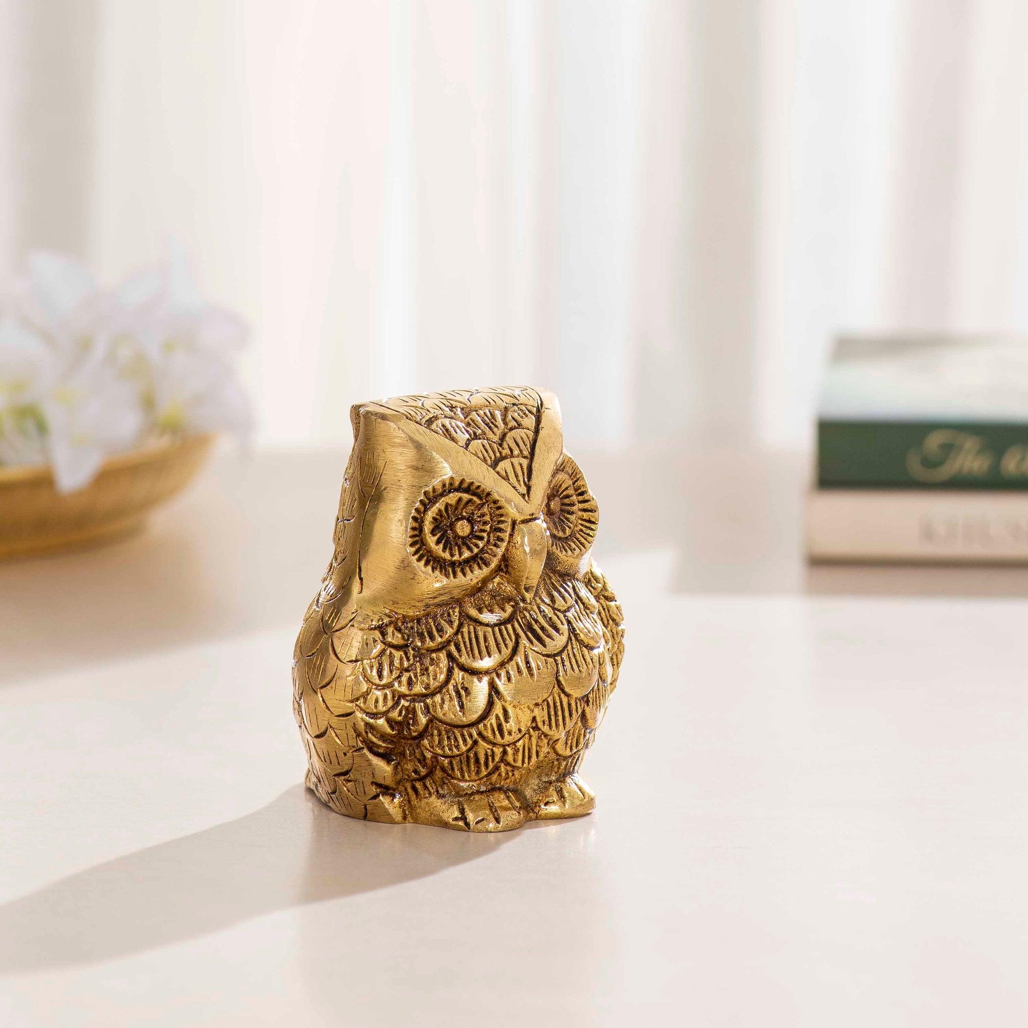 Brass Laxmi Owl - 3 Inch