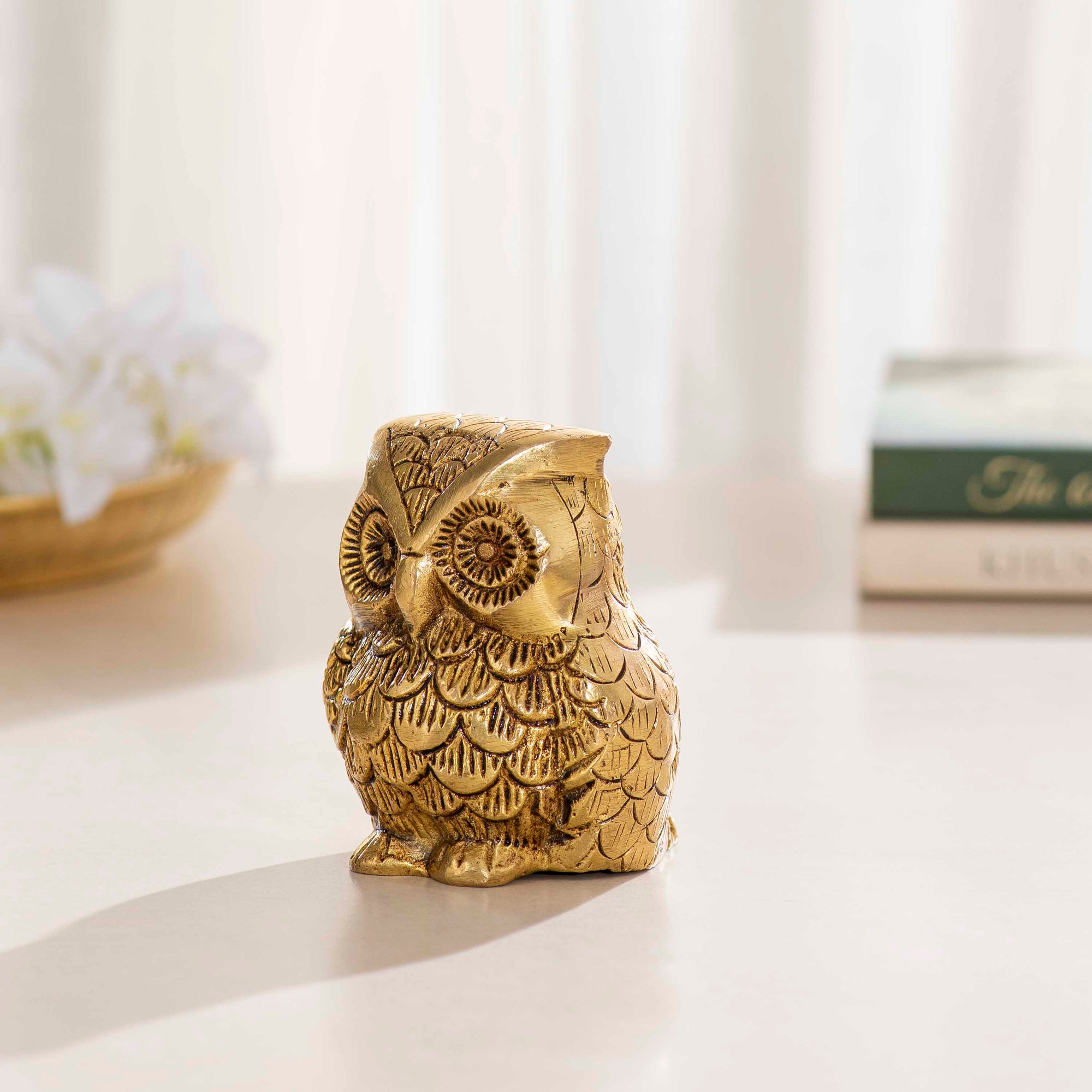 Brass Laxmi Owl - 3 Inch