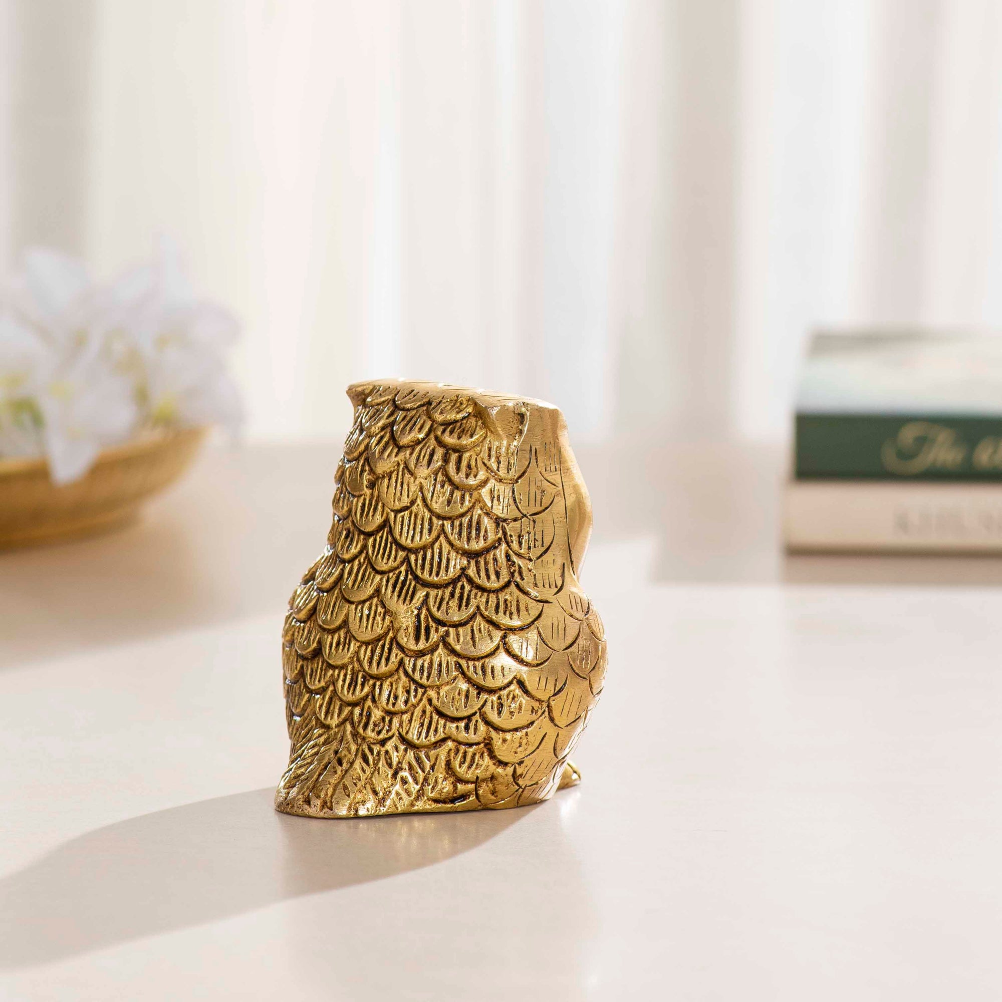Brass Laxmi Owl - 3 Inch