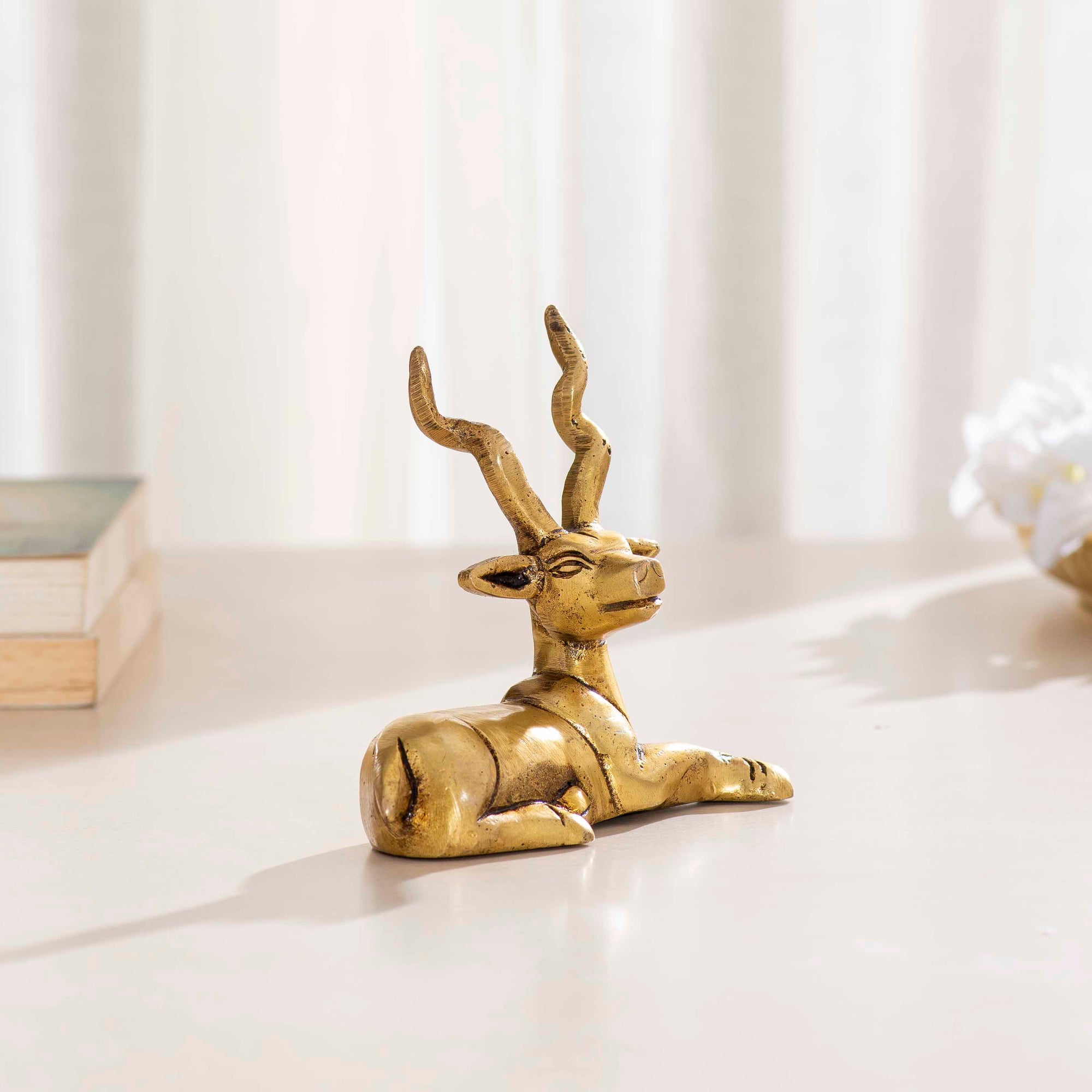 Brass Decorative Deer - 4 Inch
