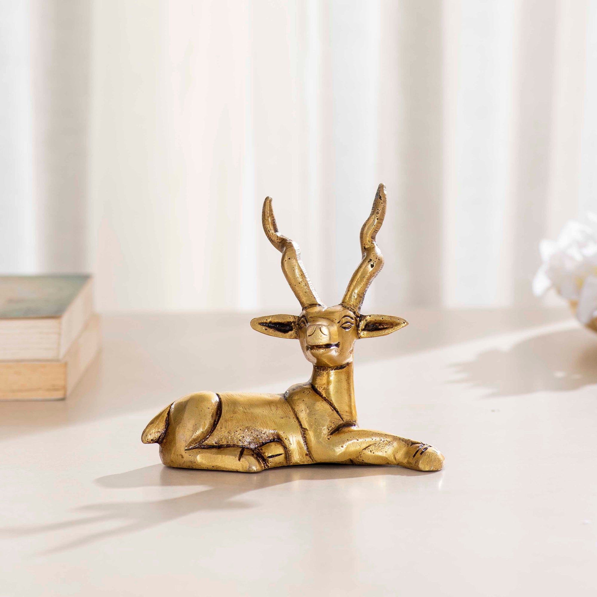 Brass Decorative Deer - 4 Inch