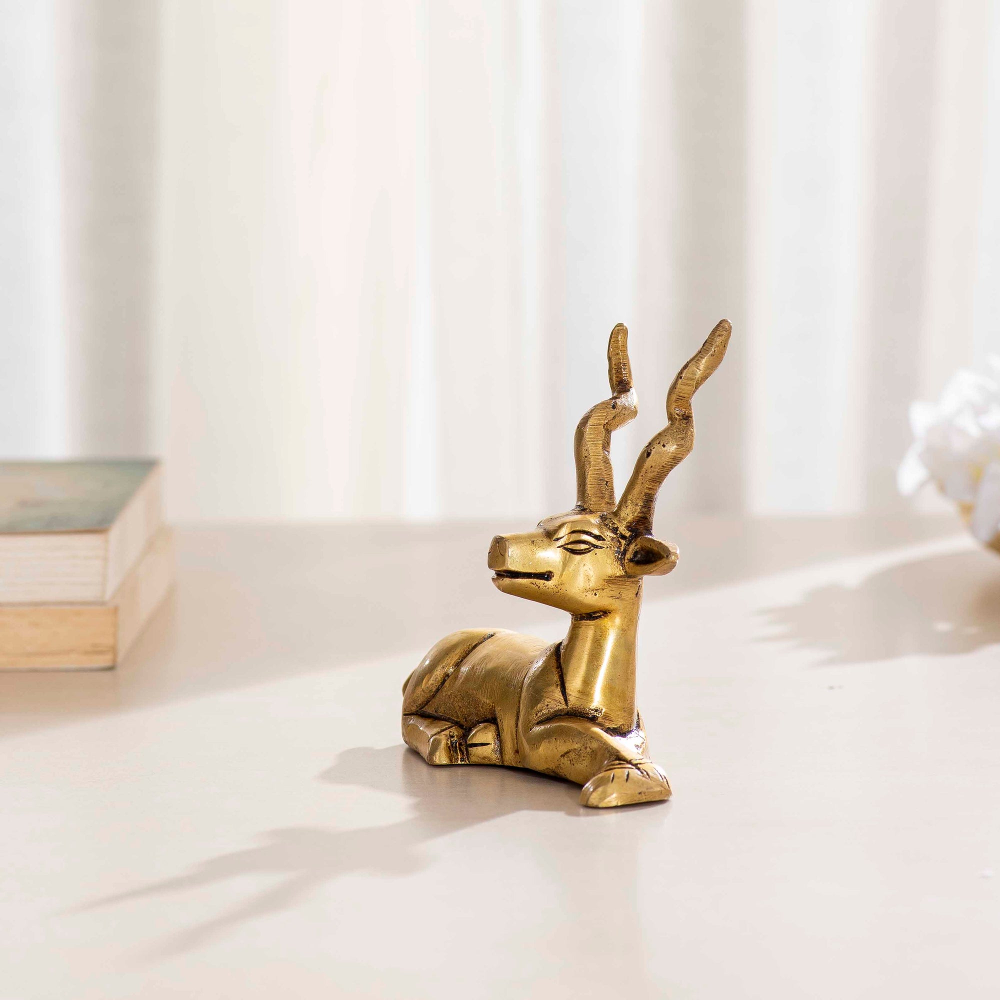 Brass Decorative Deer - 4 Inch
