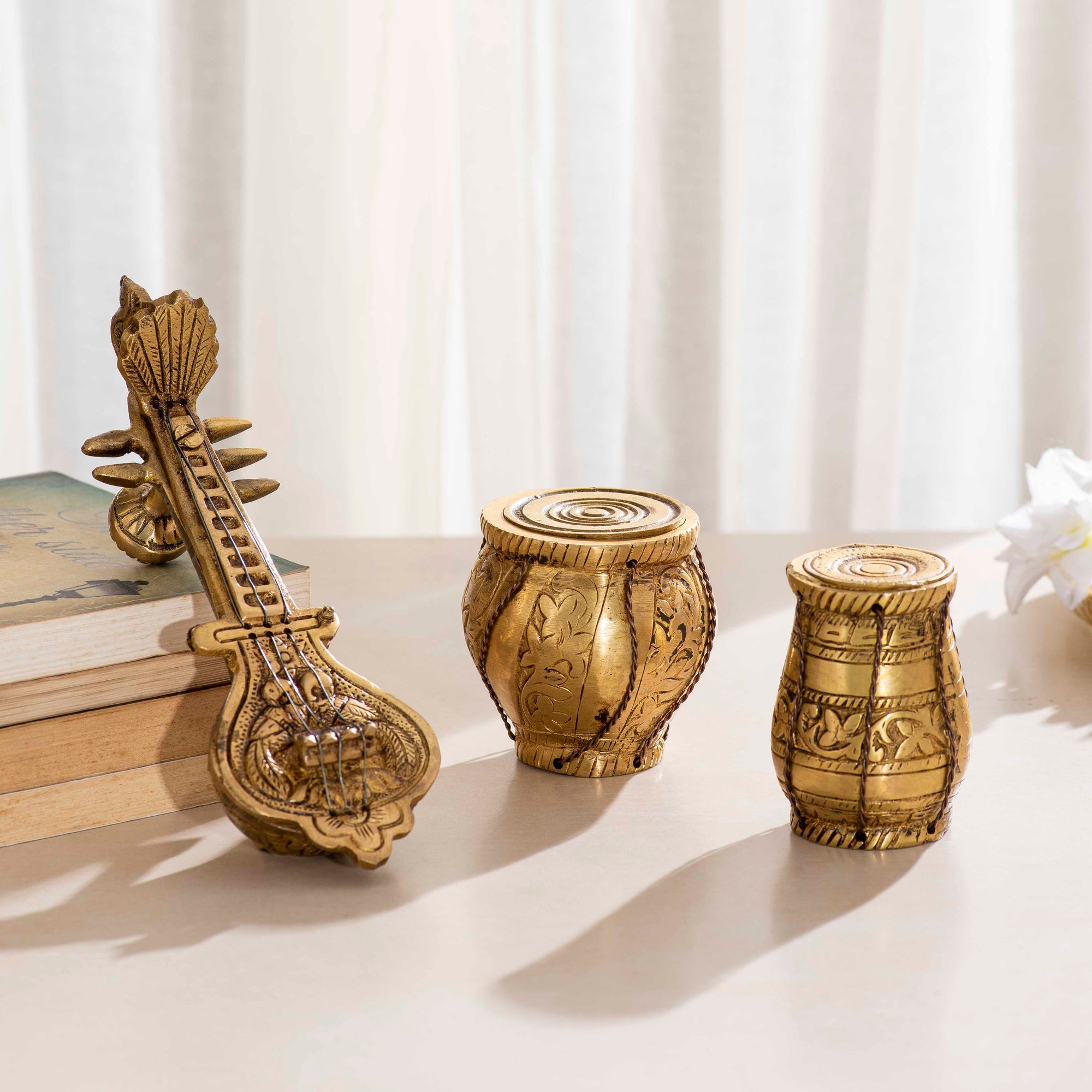 Brass Decorative Musical Instrument set of 3