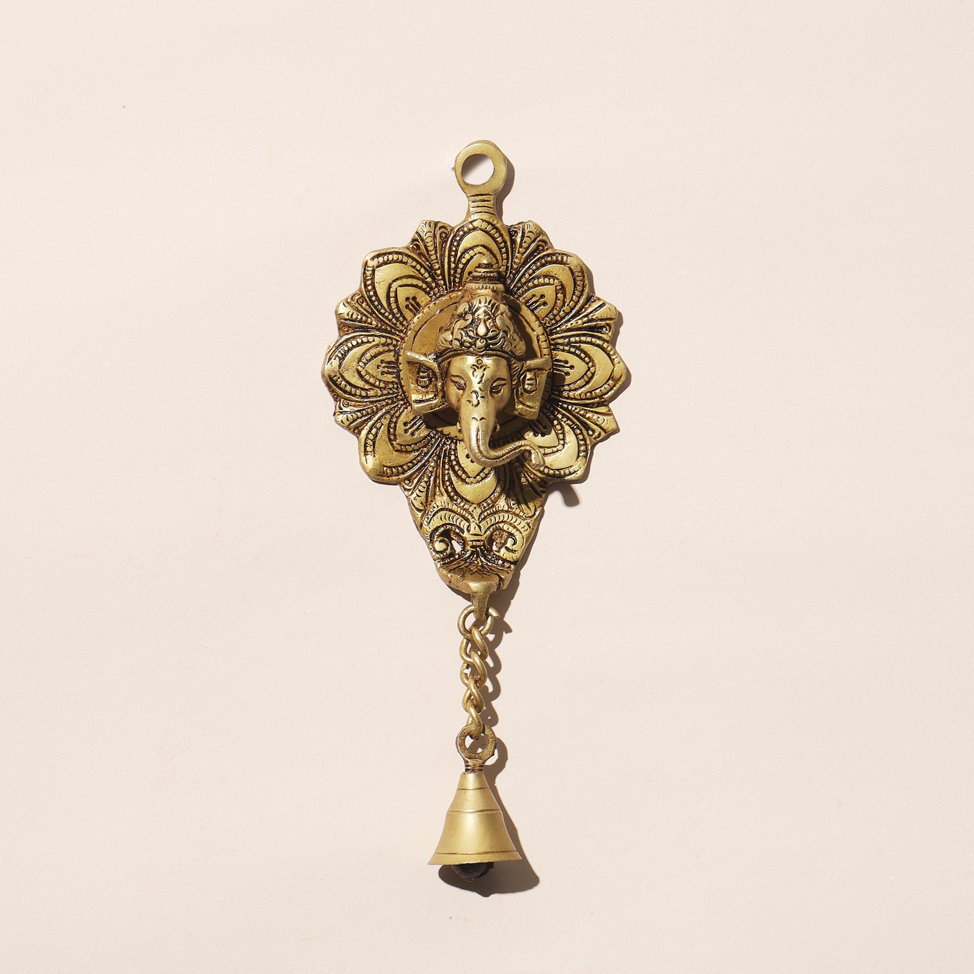 Brass Wall Hanging Ganesha - 8 inch