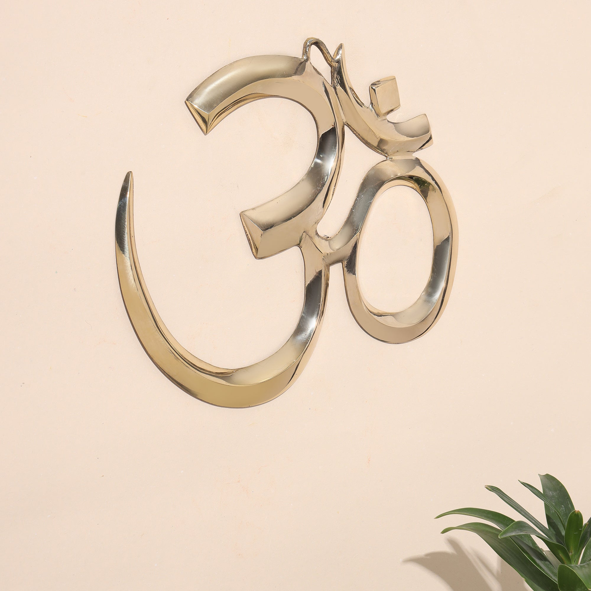Brass Om Wall Hanging - 10 inch