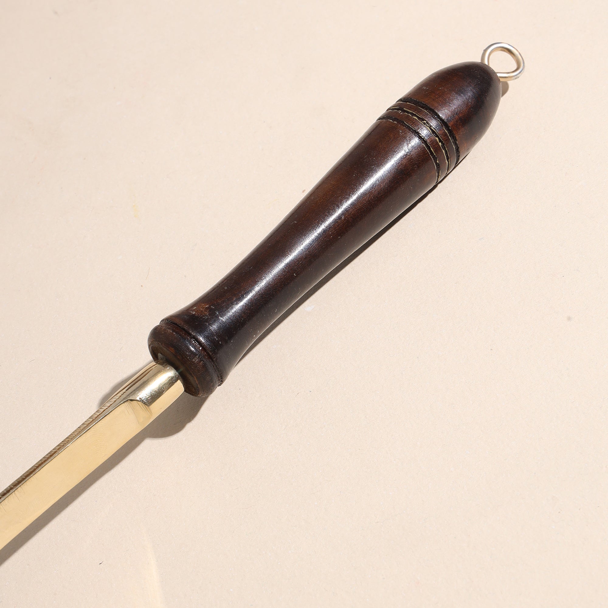 Brass Cooking Turner Palta with wooden Handle - 14 inch