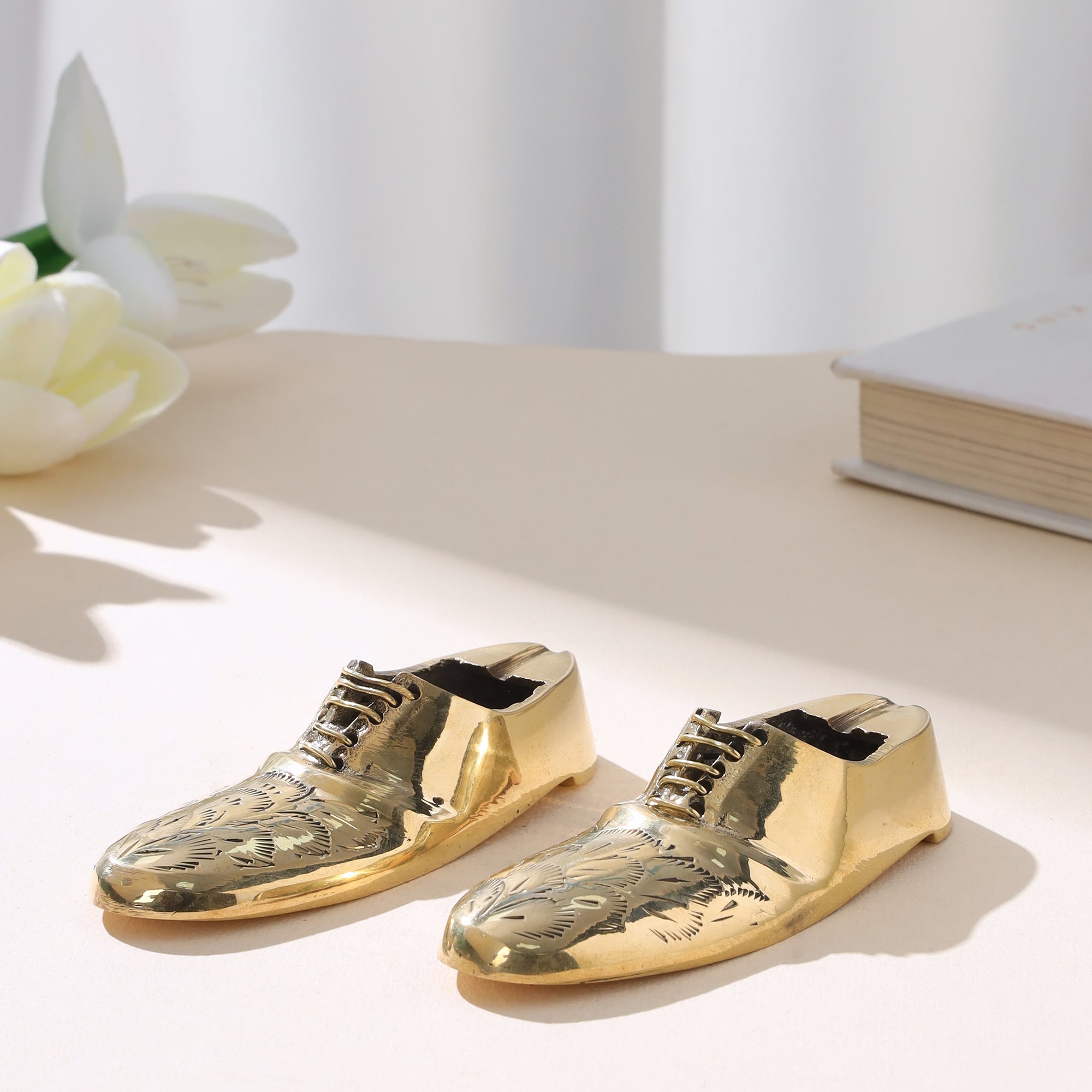 Brass Decorative Shoe Pair