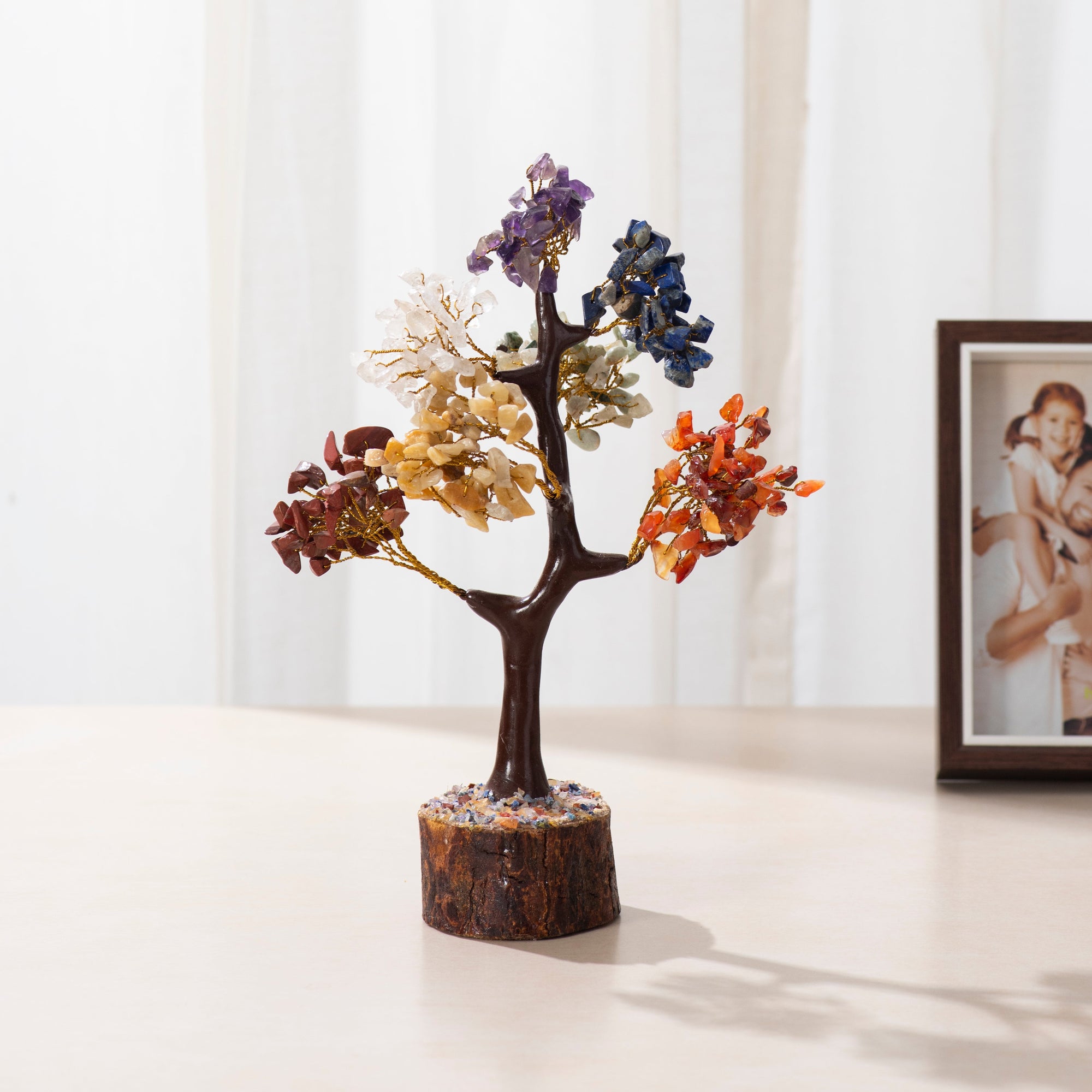 7 Chakra Crystal Healing Stone Tree
