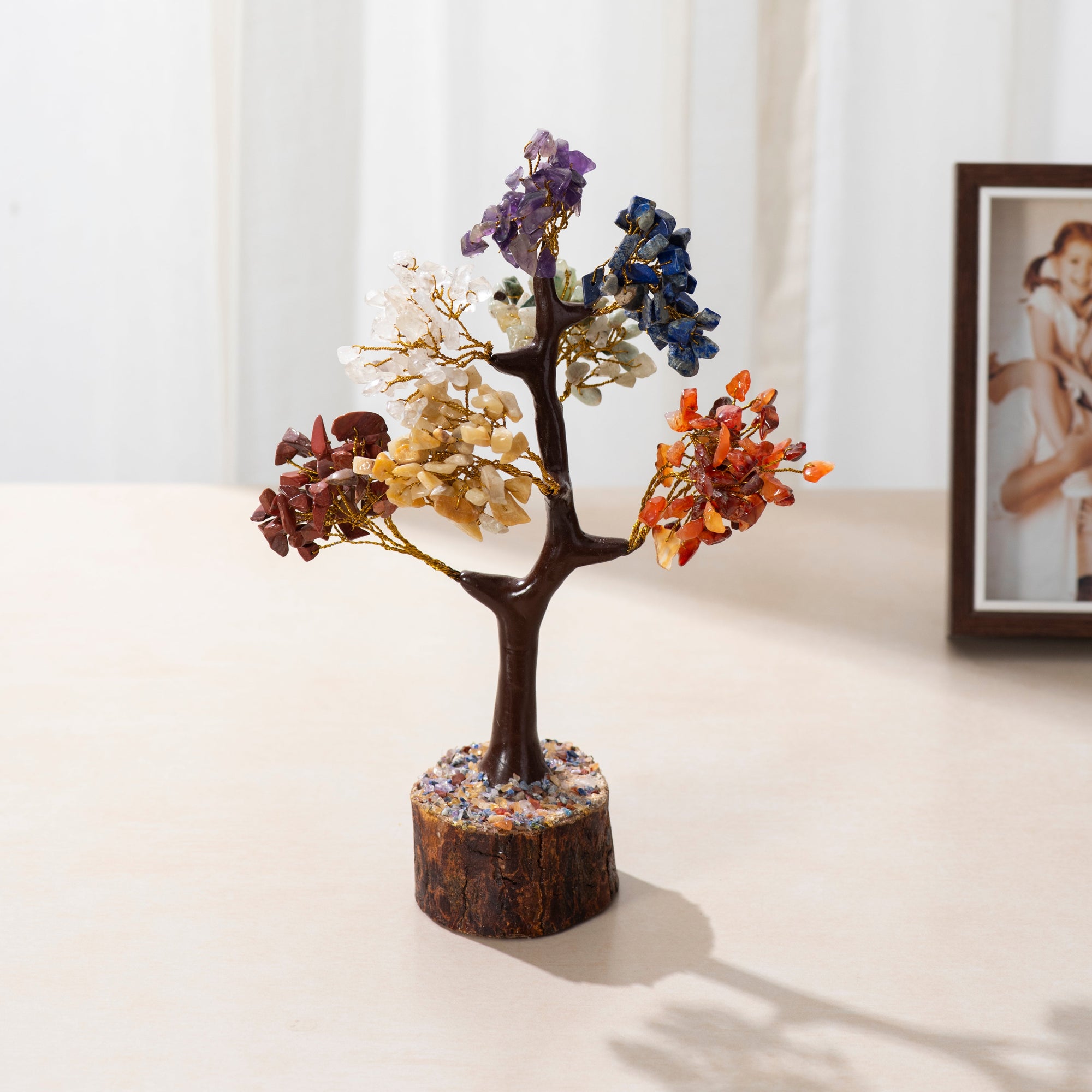 7 Chakra Crystal Healing Stone Tree