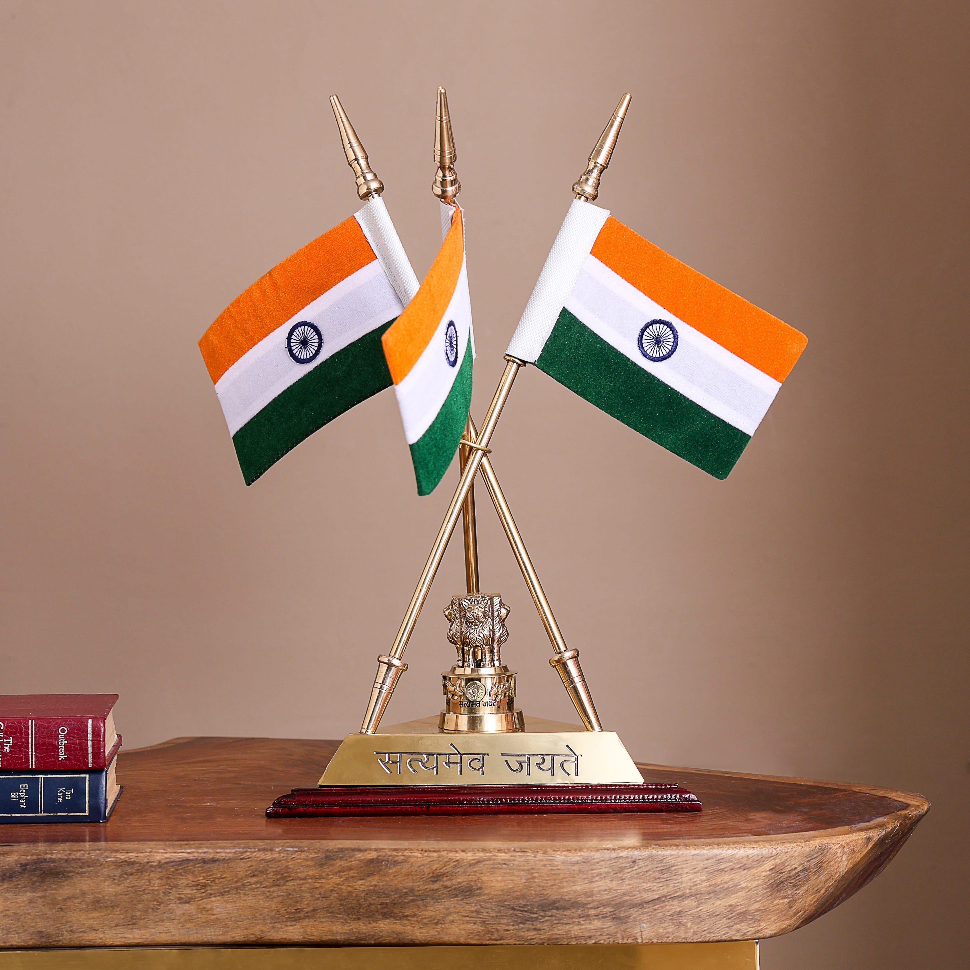 Brass Triple Flag 