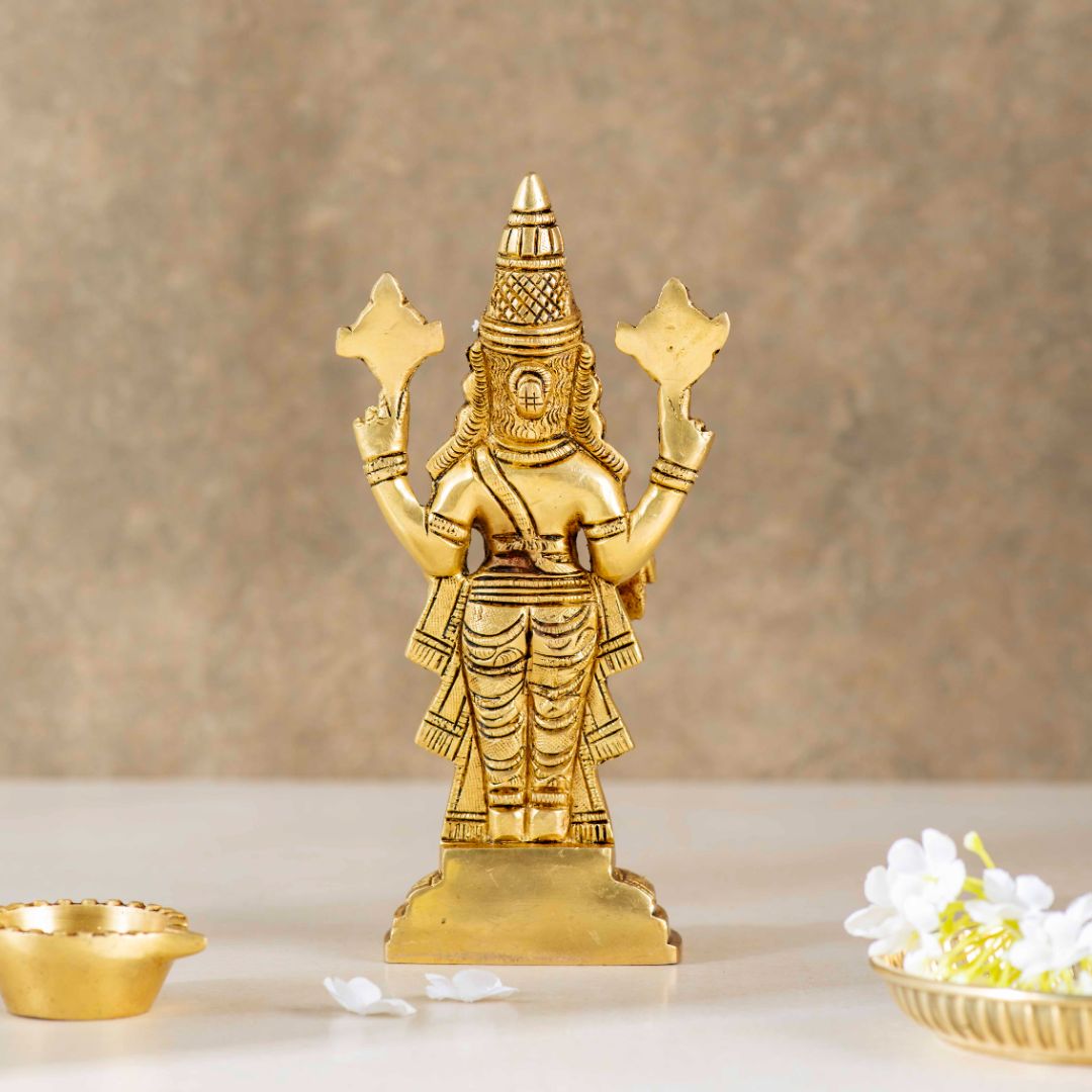 Brass Tirupati Balaji Idol [ 7 inch ]