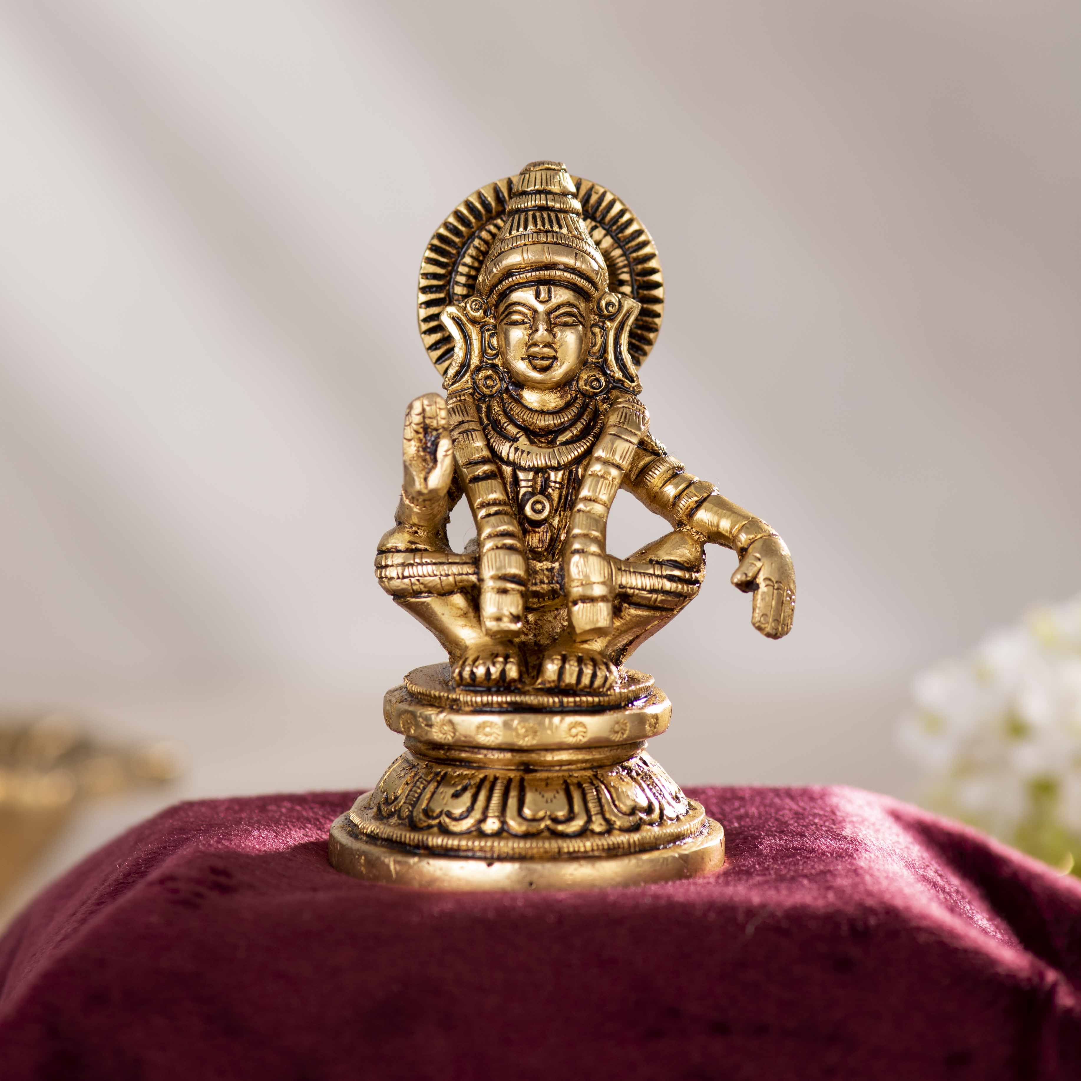 Brass Ayyappa idol