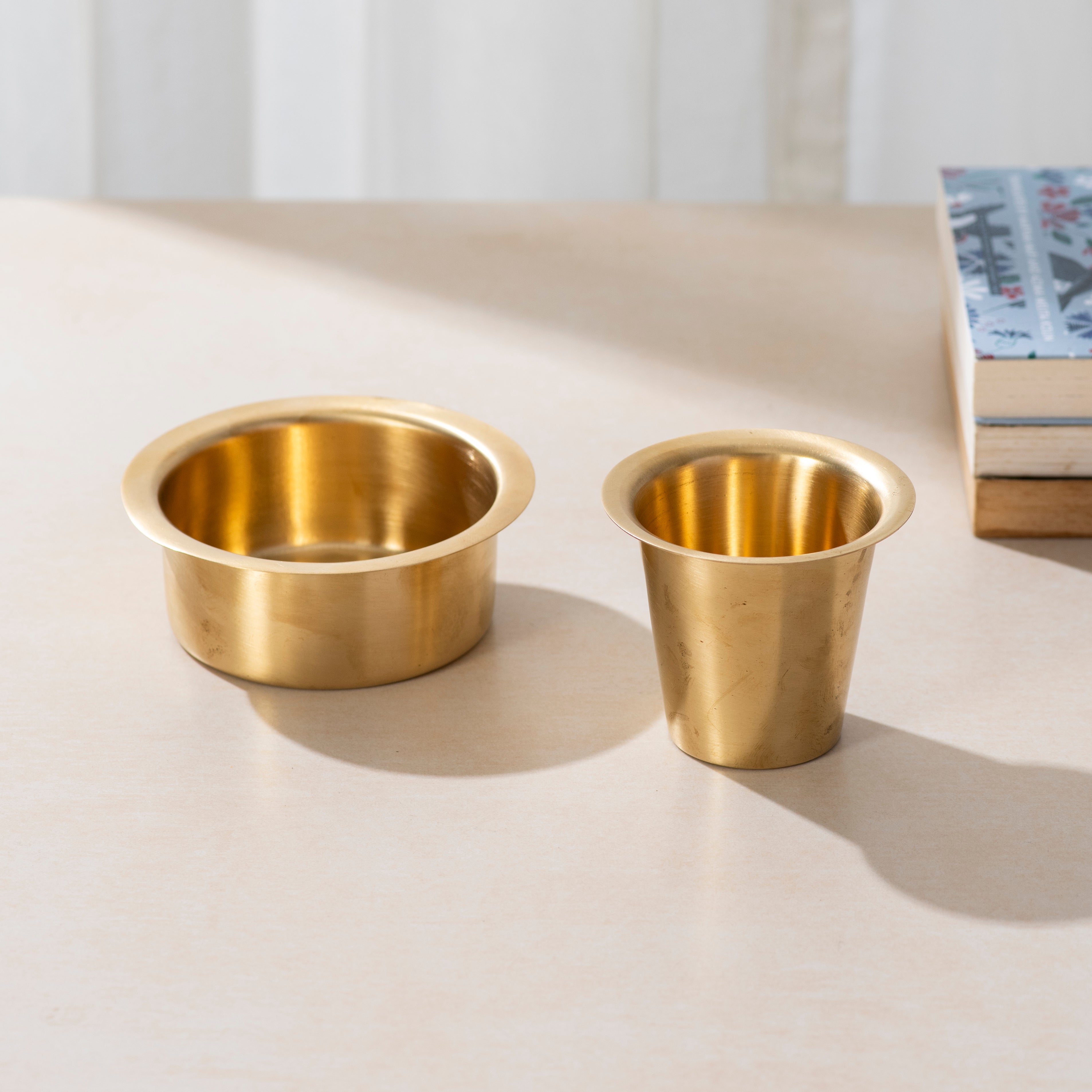  Brass Coffee Tumbler with Bowl