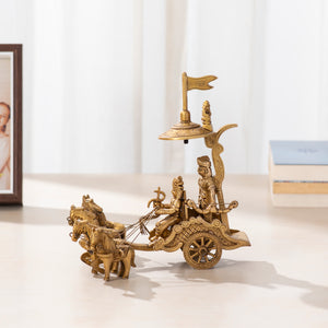 Darbar Craft - Brass Arjun Rath with Krishna