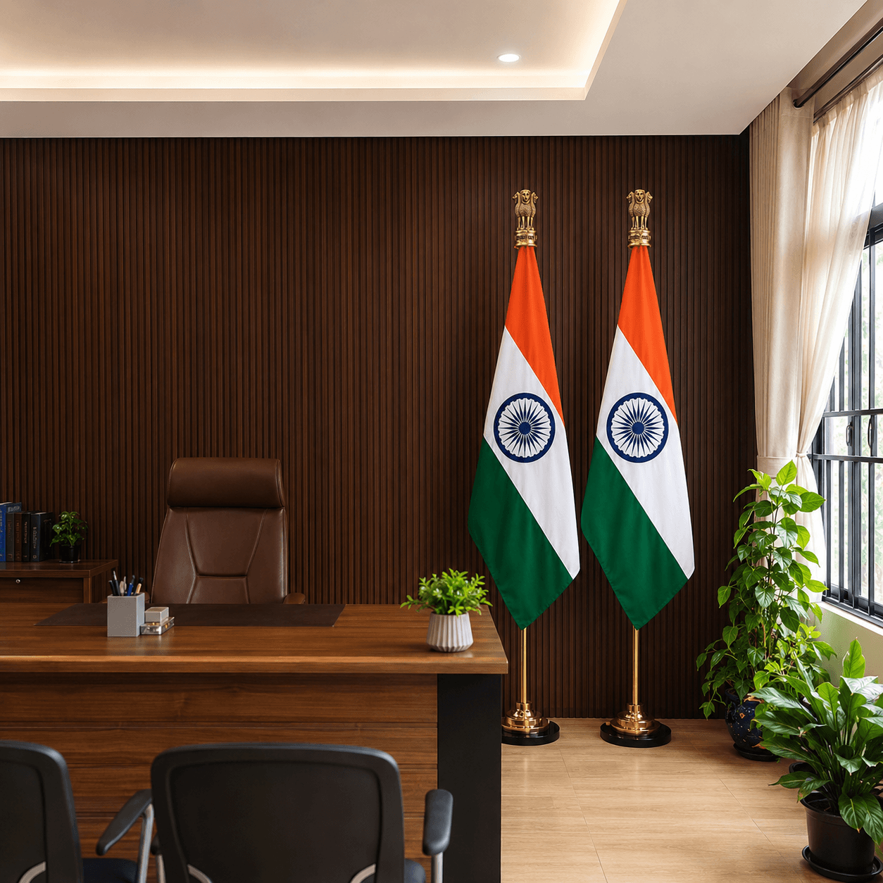 Two Indian Pole flags 