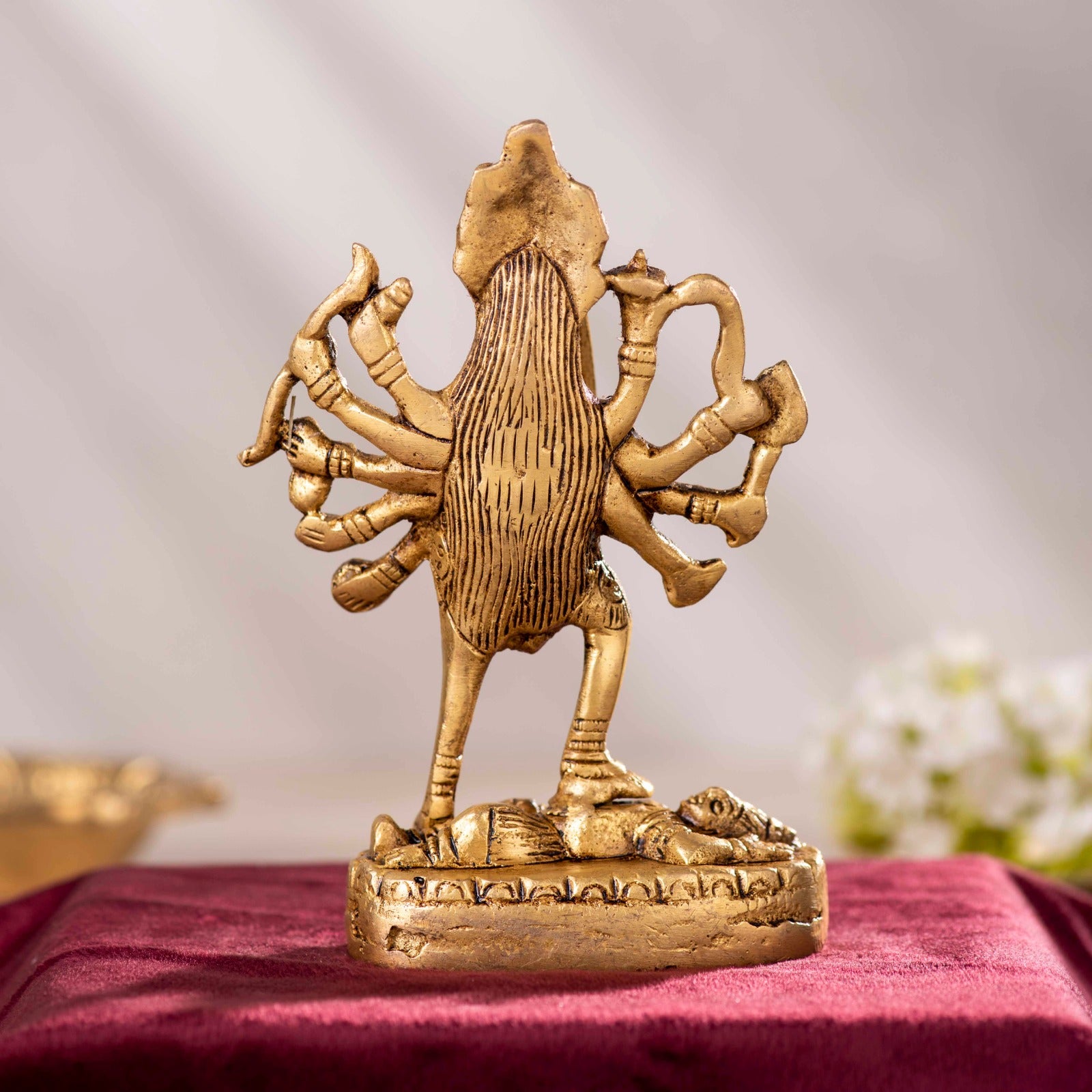 Brass Superfine Maa Kali Idol - 6 Inch