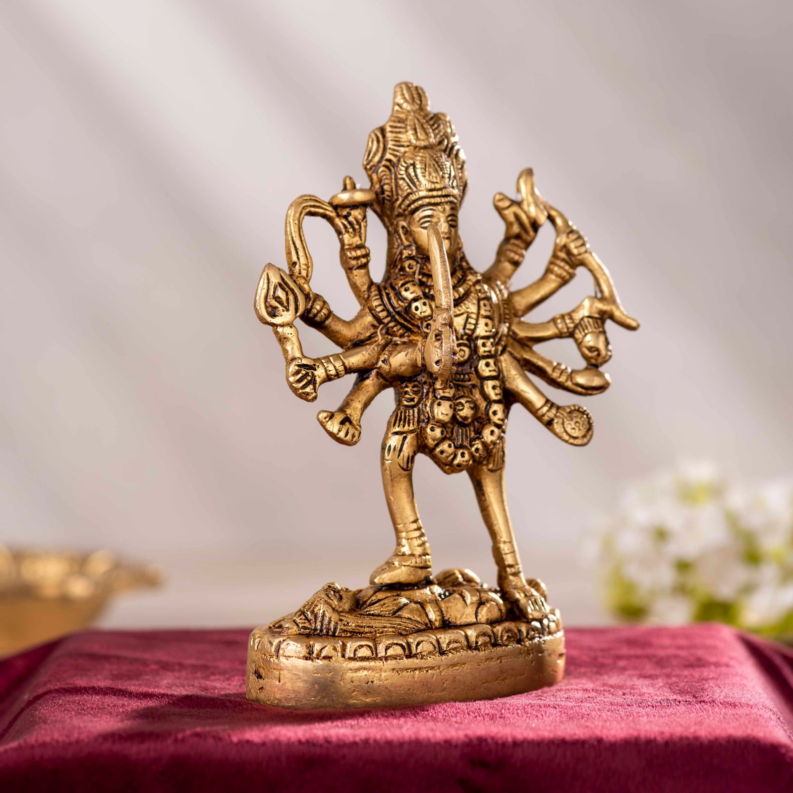 Brass Superfine Maa Kali Idol - 6 Inch