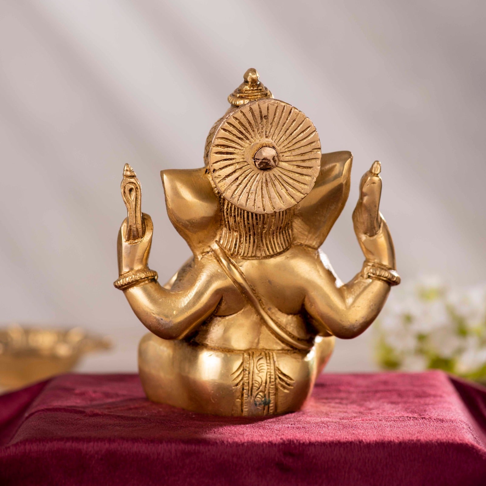 Brass Superfine Ganesha Statue - 6 Inch