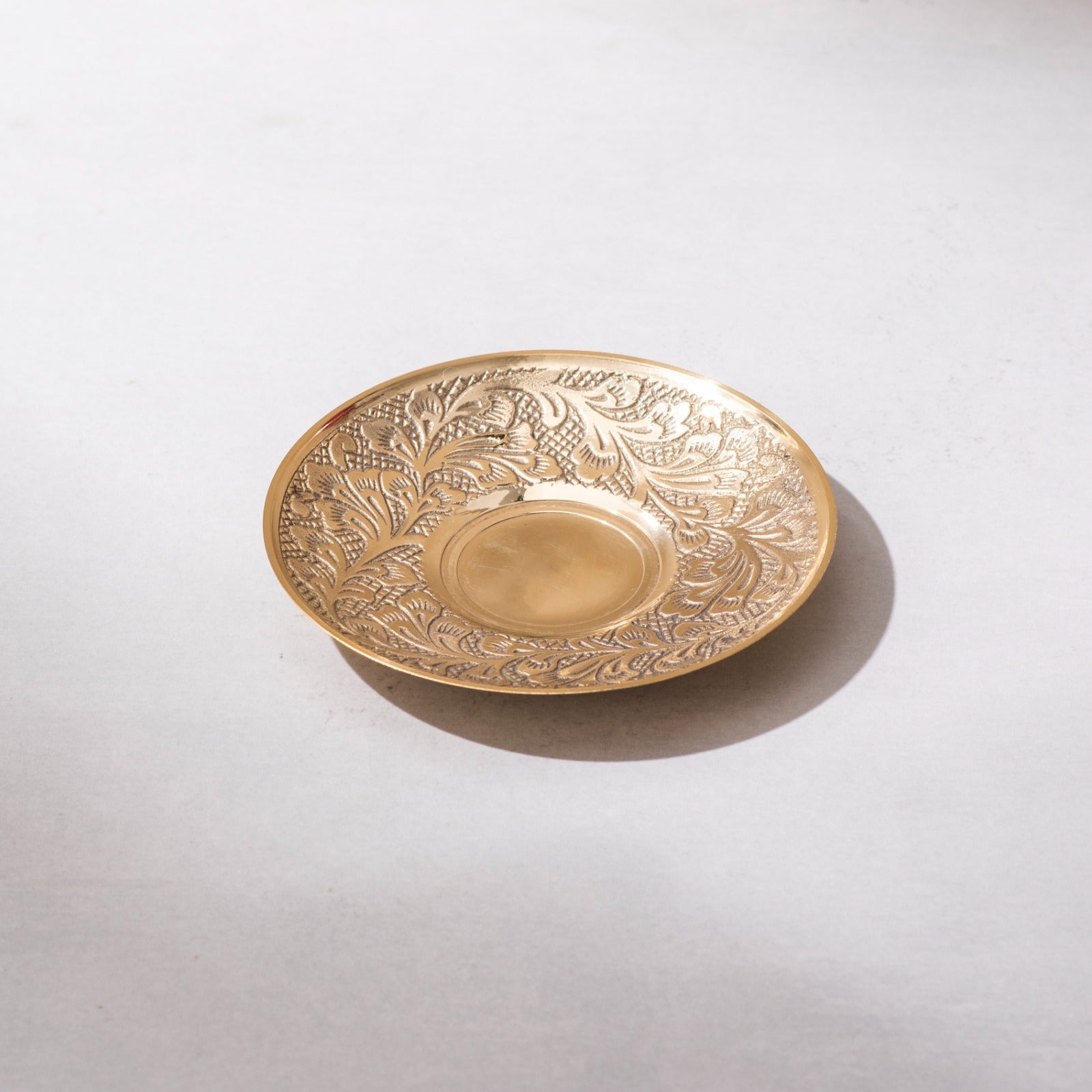 Brass Rajwada Cup Plate - Set of 2