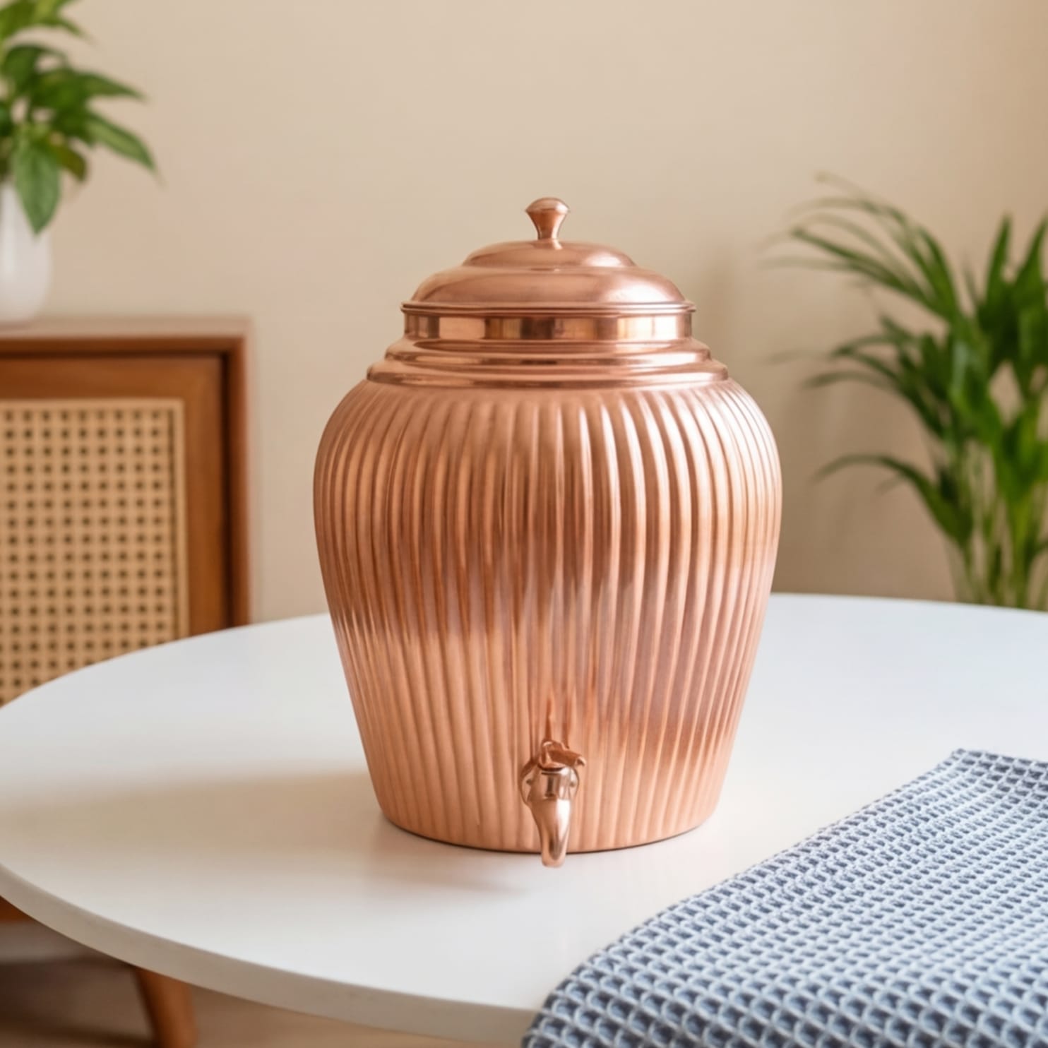 Copper Water Dispenser with Copper Tap – 14 Litre